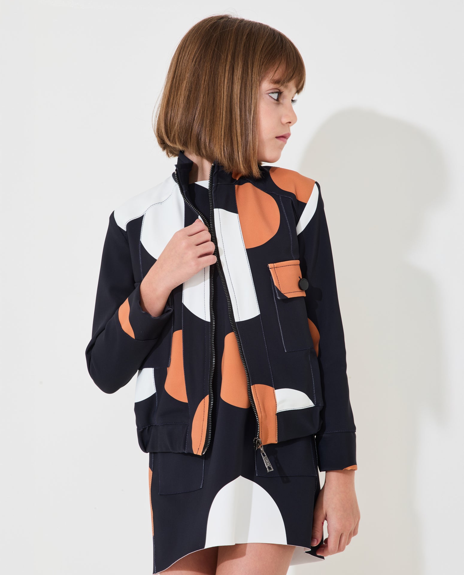Jaqueta Lafort Petit Bomber Odete Technoblock® Estampada