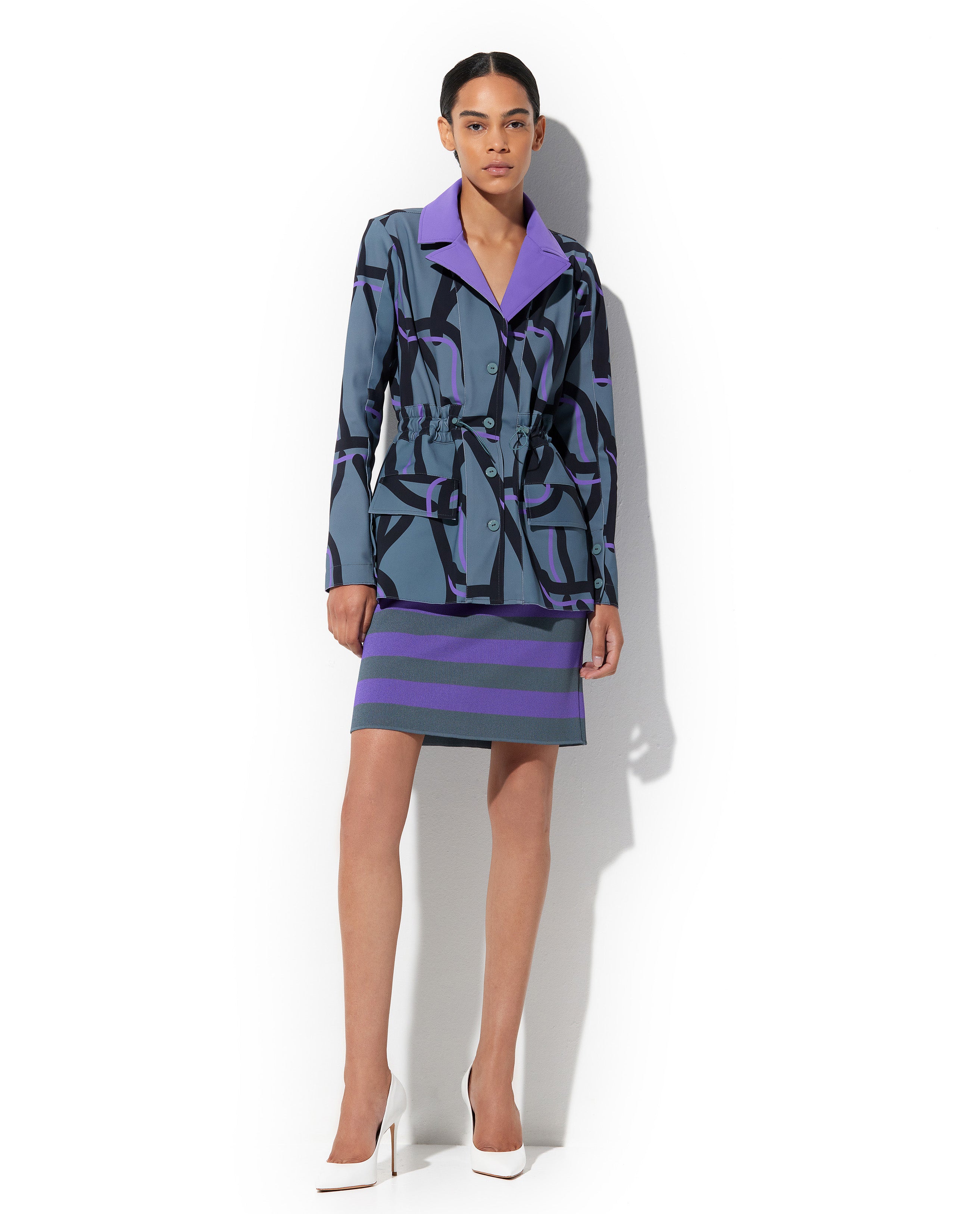 Parka Lafort Com Elástico Ayah Technoblock® Estampado
