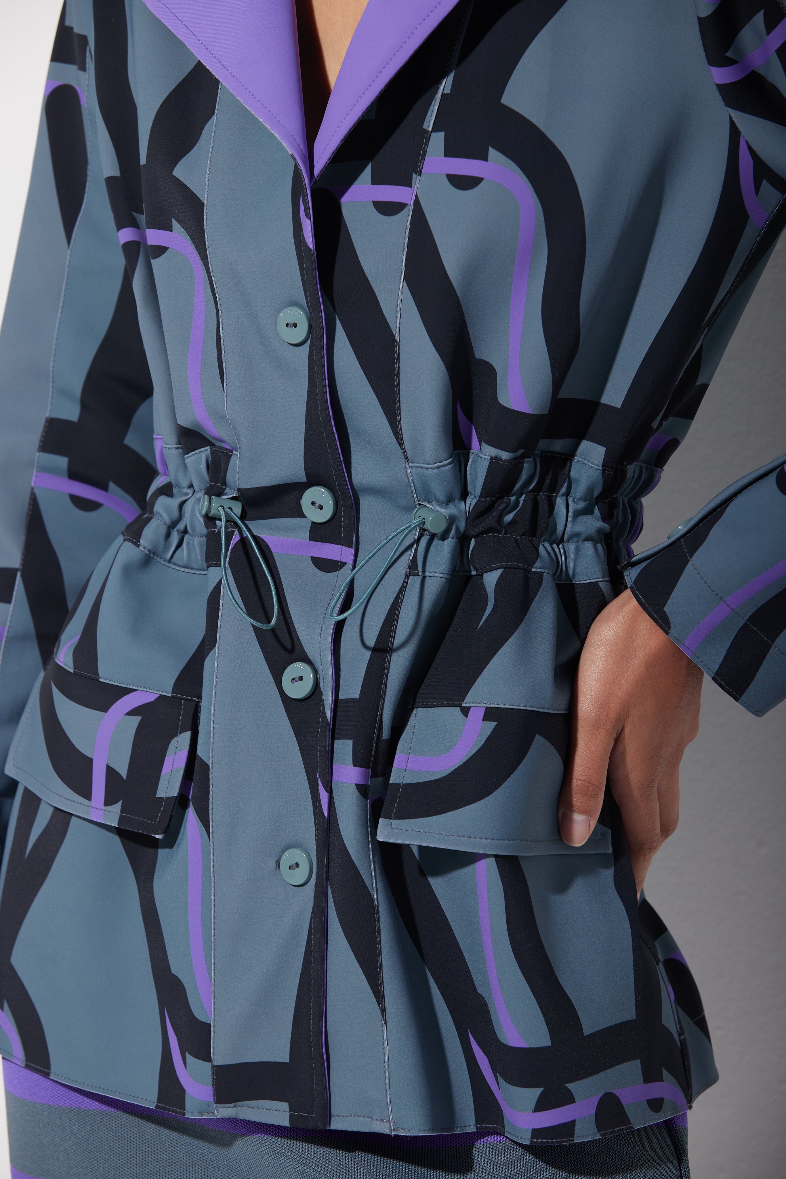 Parka Lafort Com Elástico Ayah Technoblock® Estampado