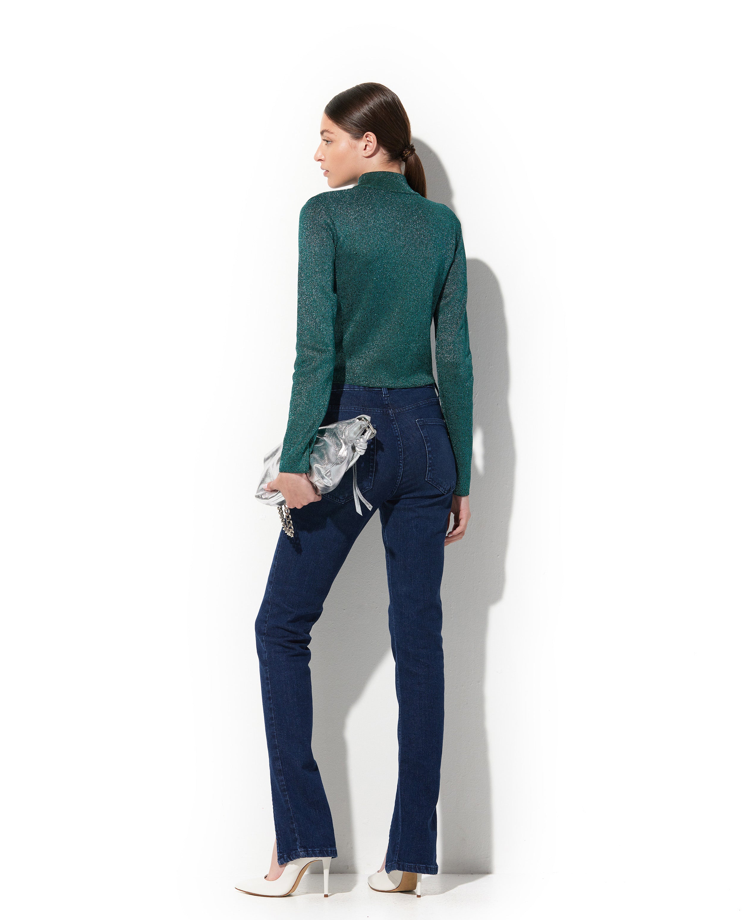 Blusa Lafort Gola Alta Gianina Tricot