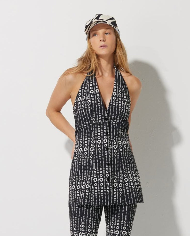 Top Lafort Alongado Âmber Technoblock Estampado