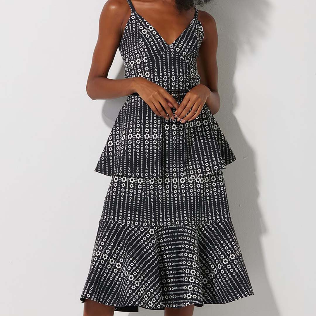 Vestido Lafort Midi Âmber Technoblock® Estampado