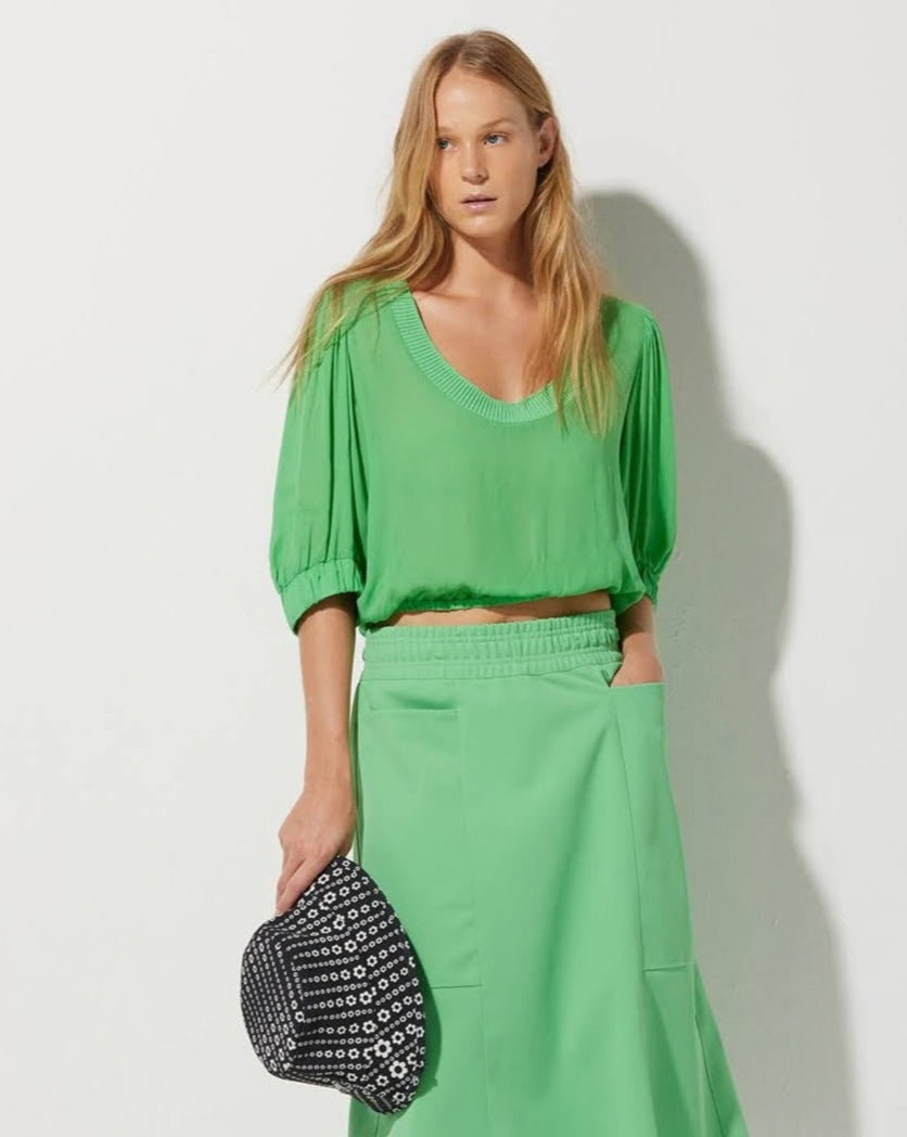 Blusa Lafort Manga Bufante Sally Crepe