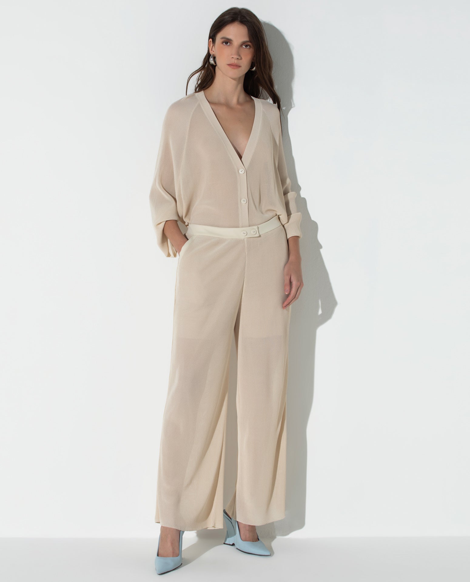 Cardigan Lafort Decote V Agnes Tricot