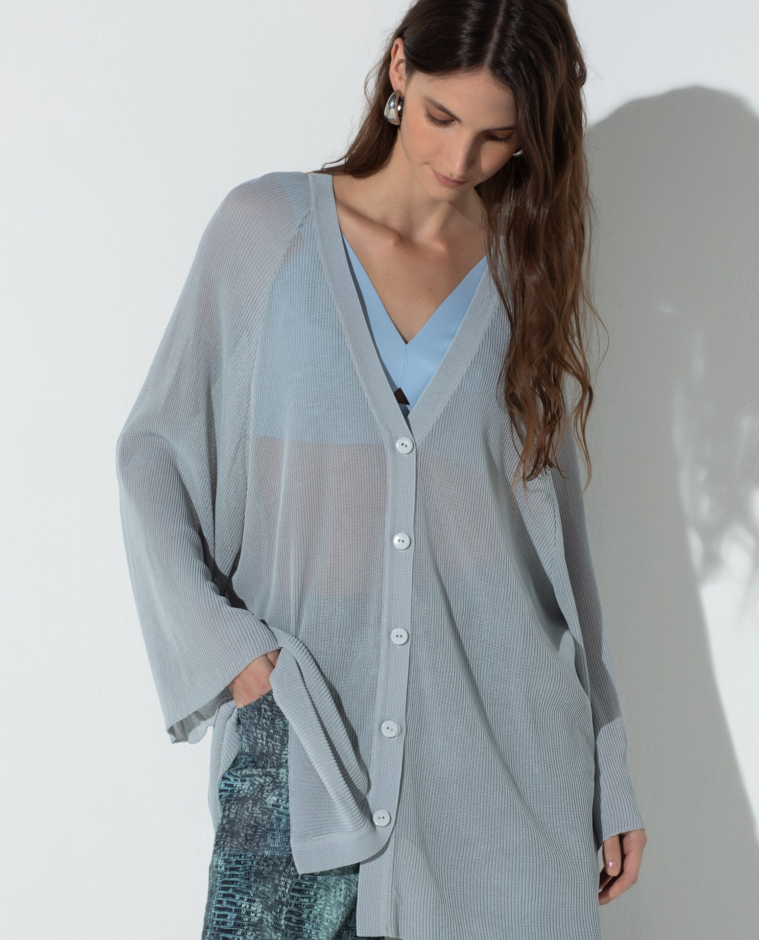 Cardigan Lafort Decote V Agnes Tricot