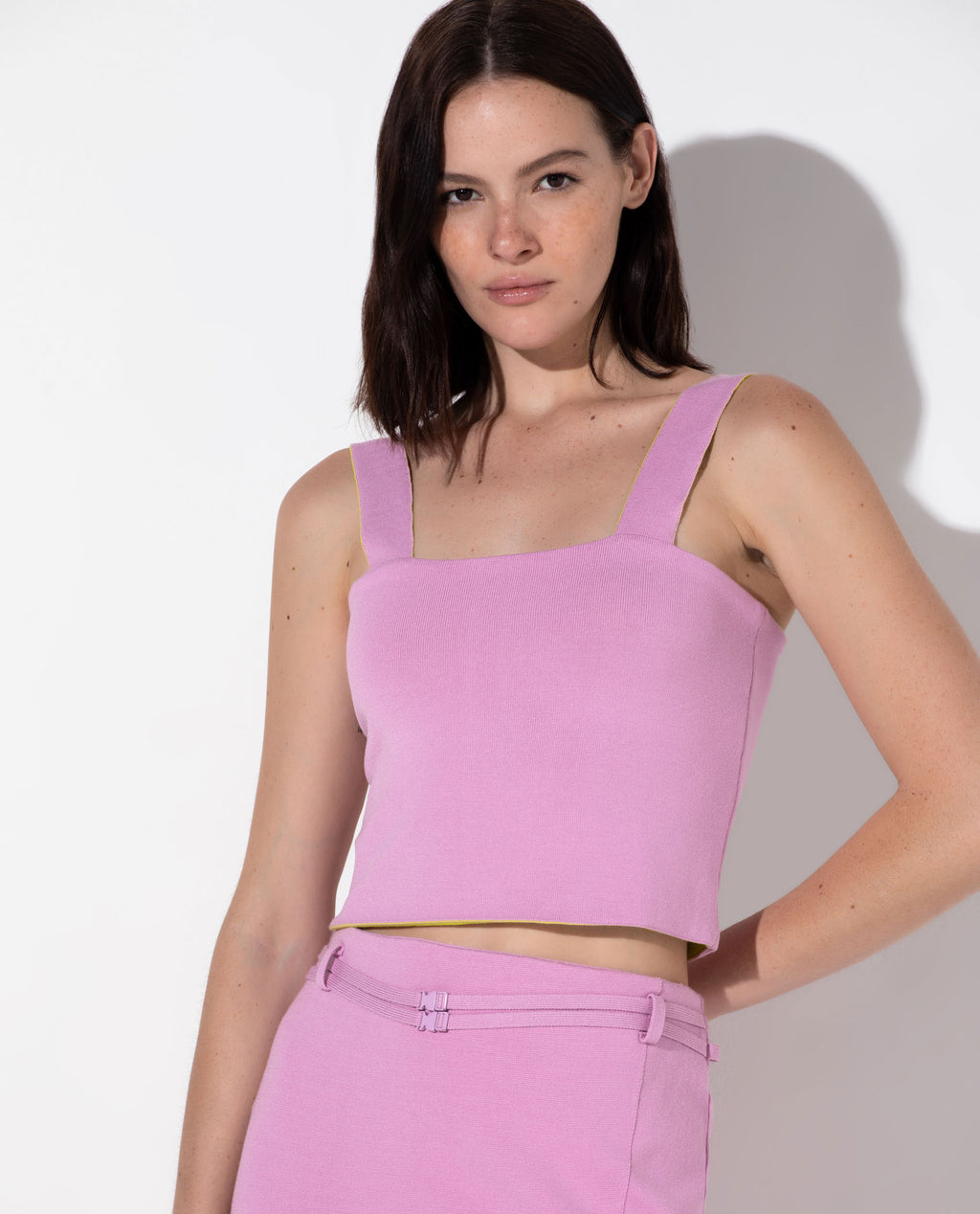 Top Lafort Cropped Bicolor Tracie Tricot