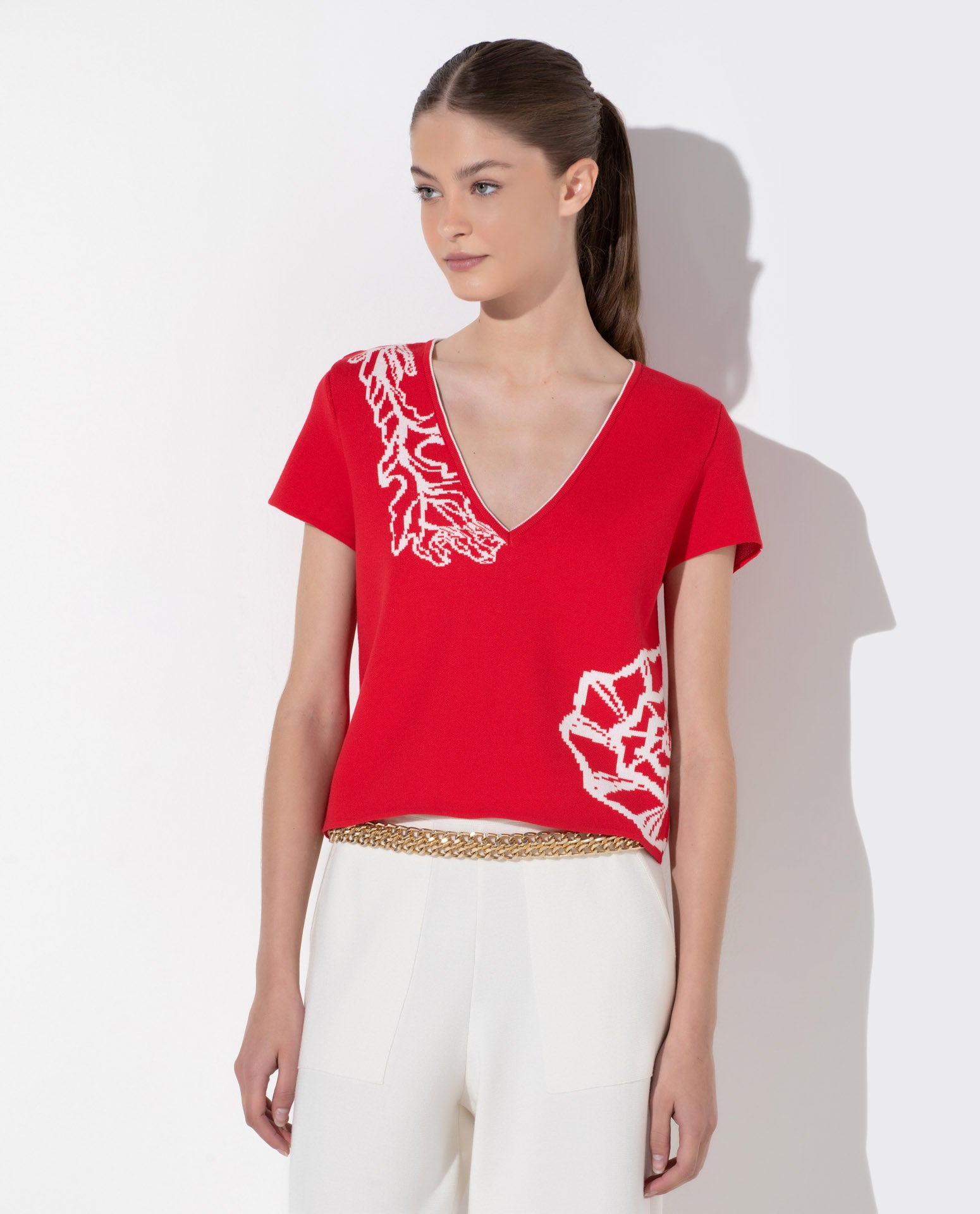 Blusa Lafort Decote V Beverly Tricot