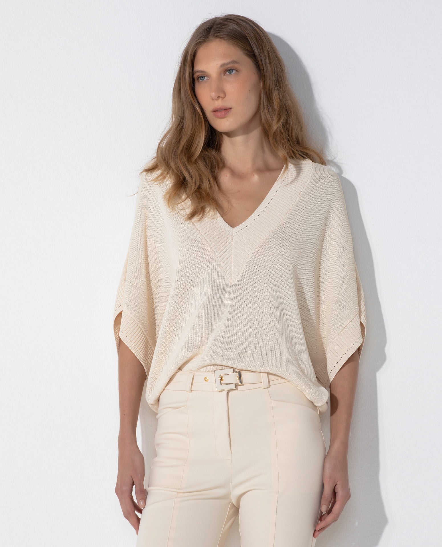 Blusa Lafort Decote V Hellen Tricot