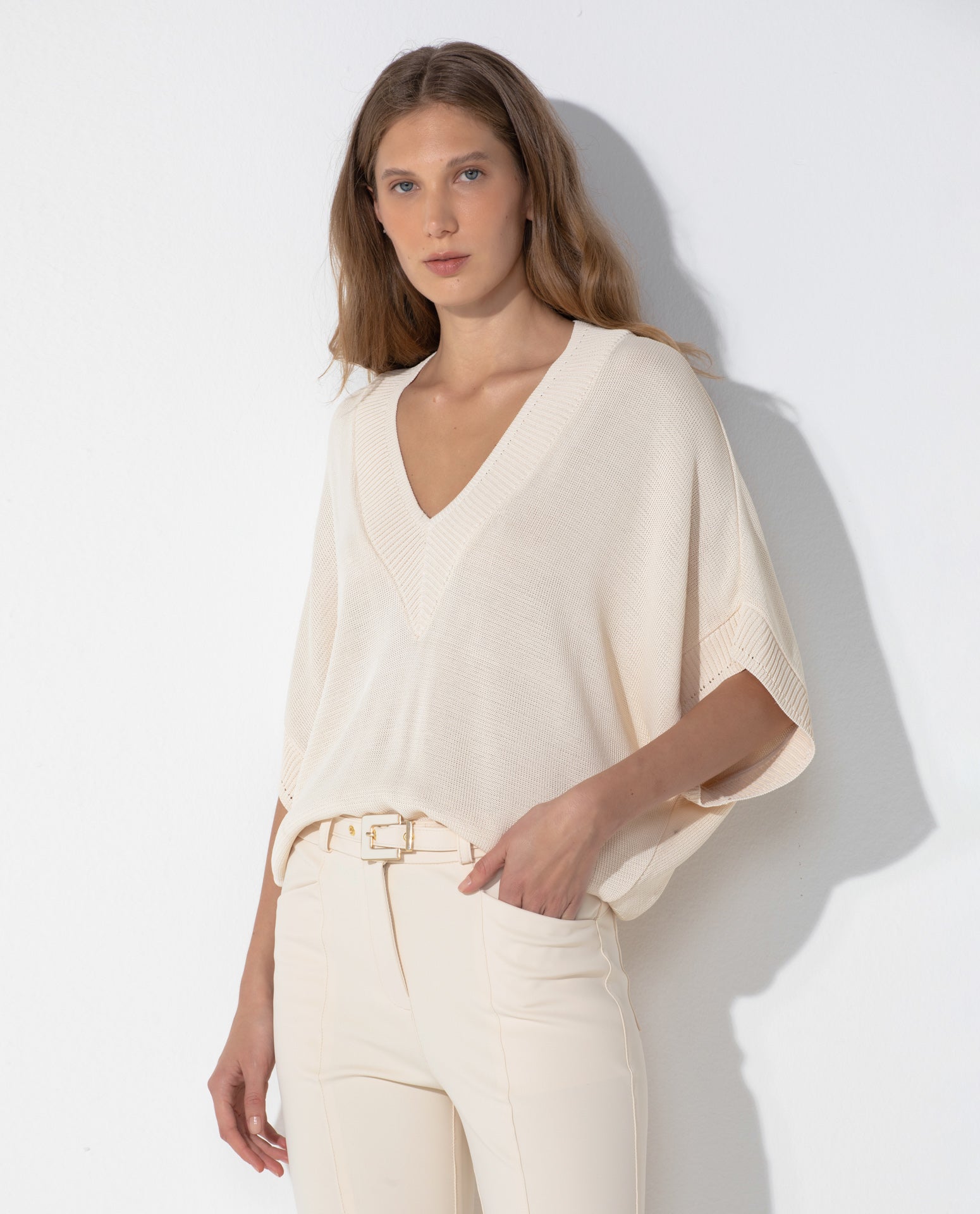 Blusa Lafort Decote V Hellen Tricot
