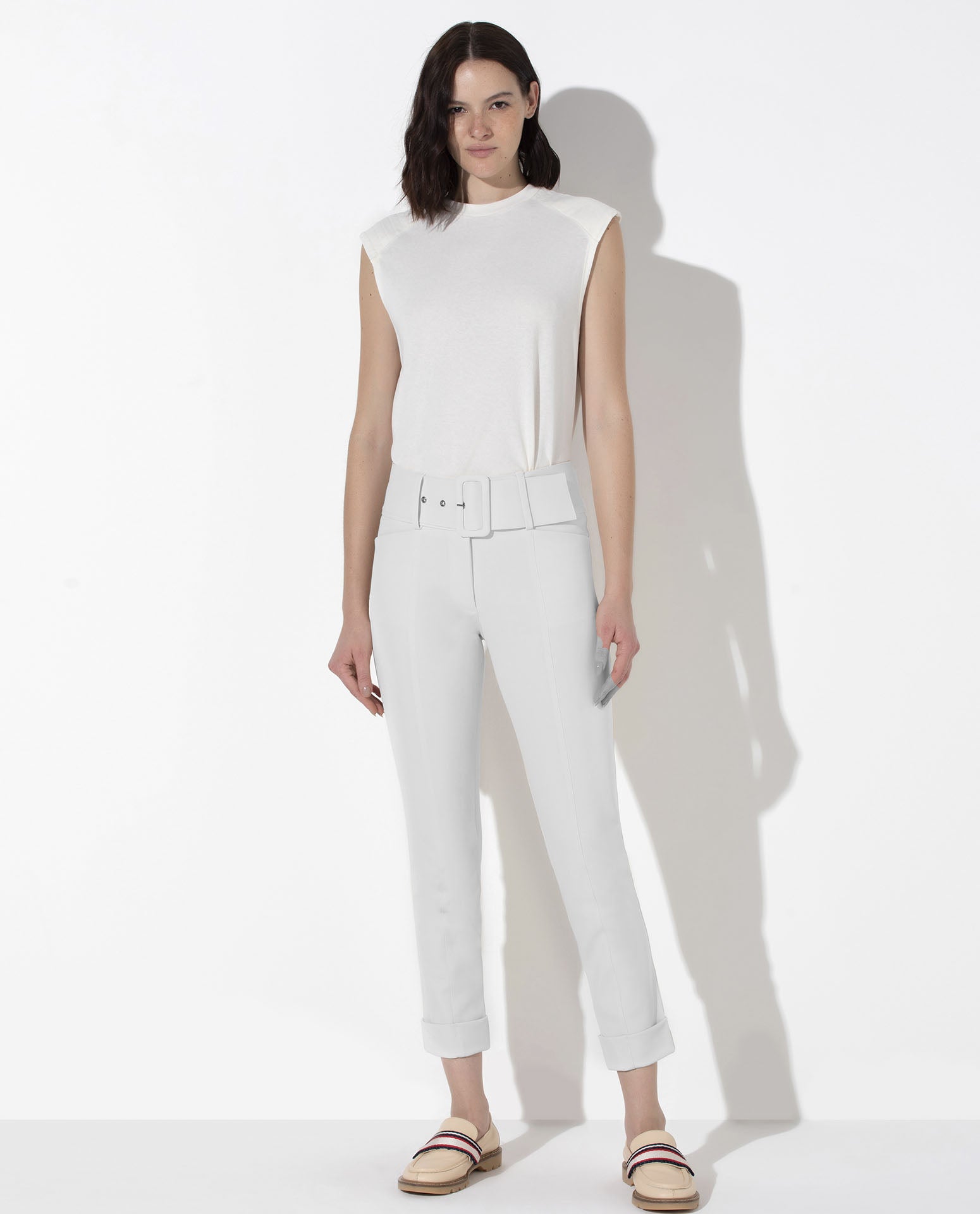 Calça Lafort Skinny Com Cinto Sabrina Technoblock® Neutra