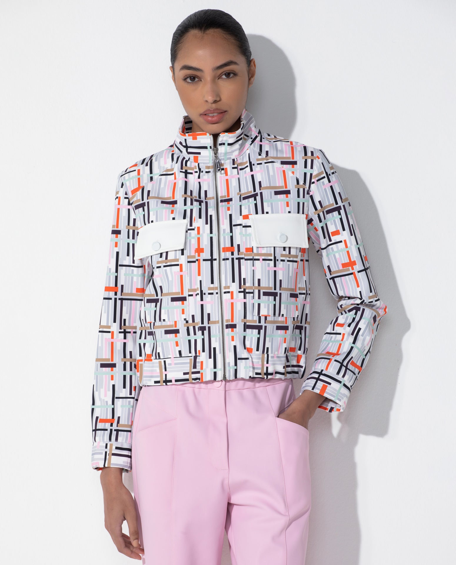 Jaqueta Lafort Bomber Odete Technoblock® Estampada