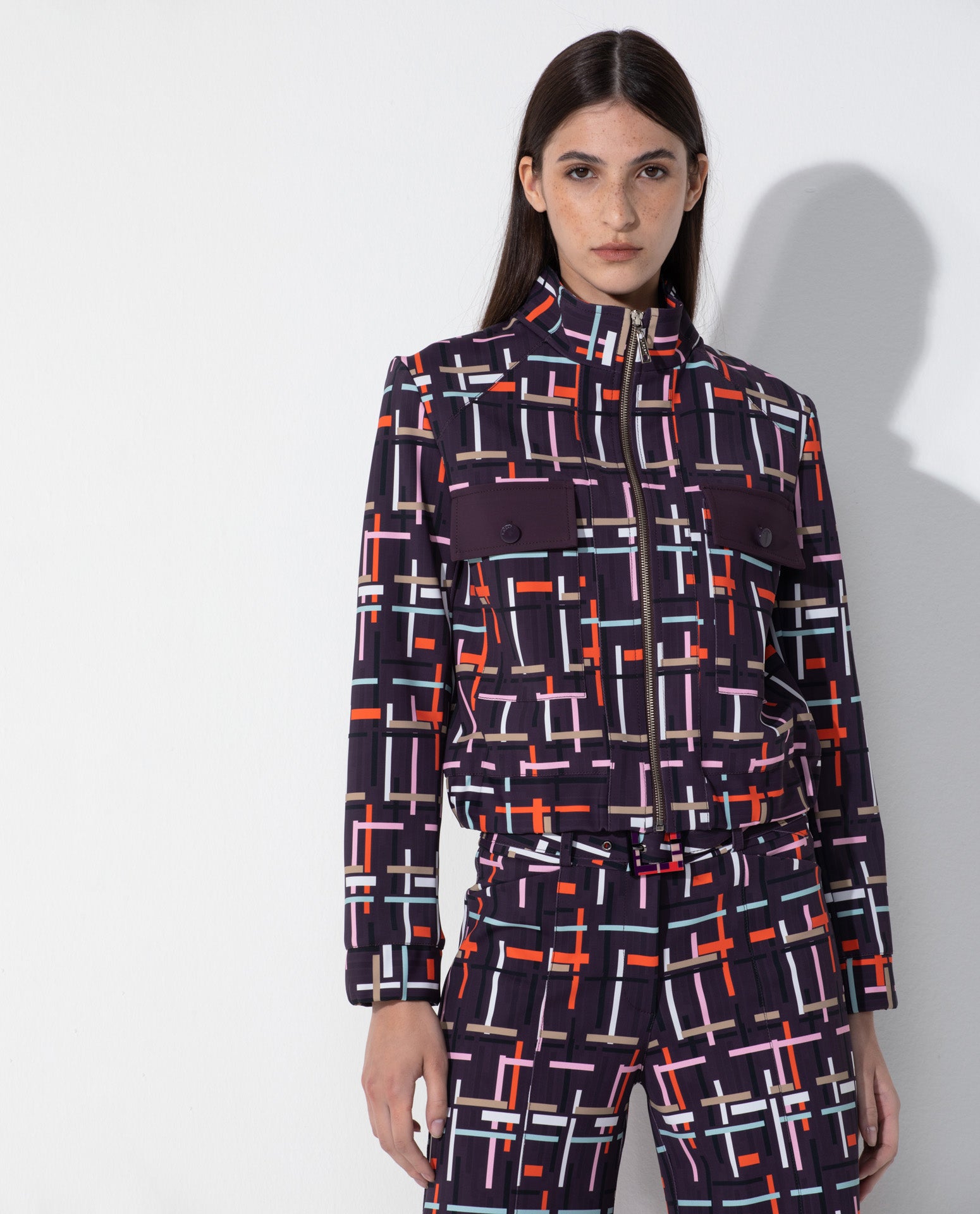 Jaqueta Lafort Bomber Odete Technoblock® Estampada