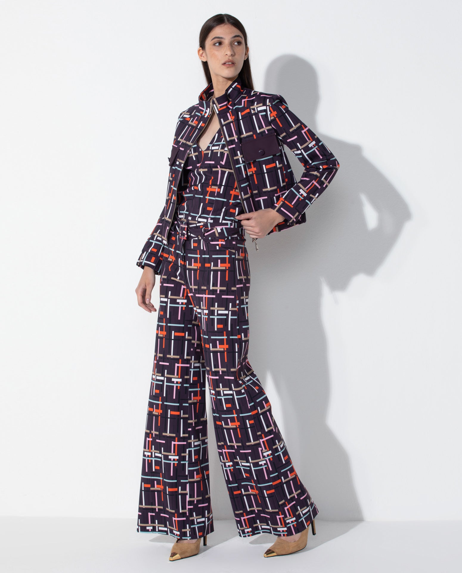 Jaqueta Lafort Bomber Odete Technoblock® Estampada