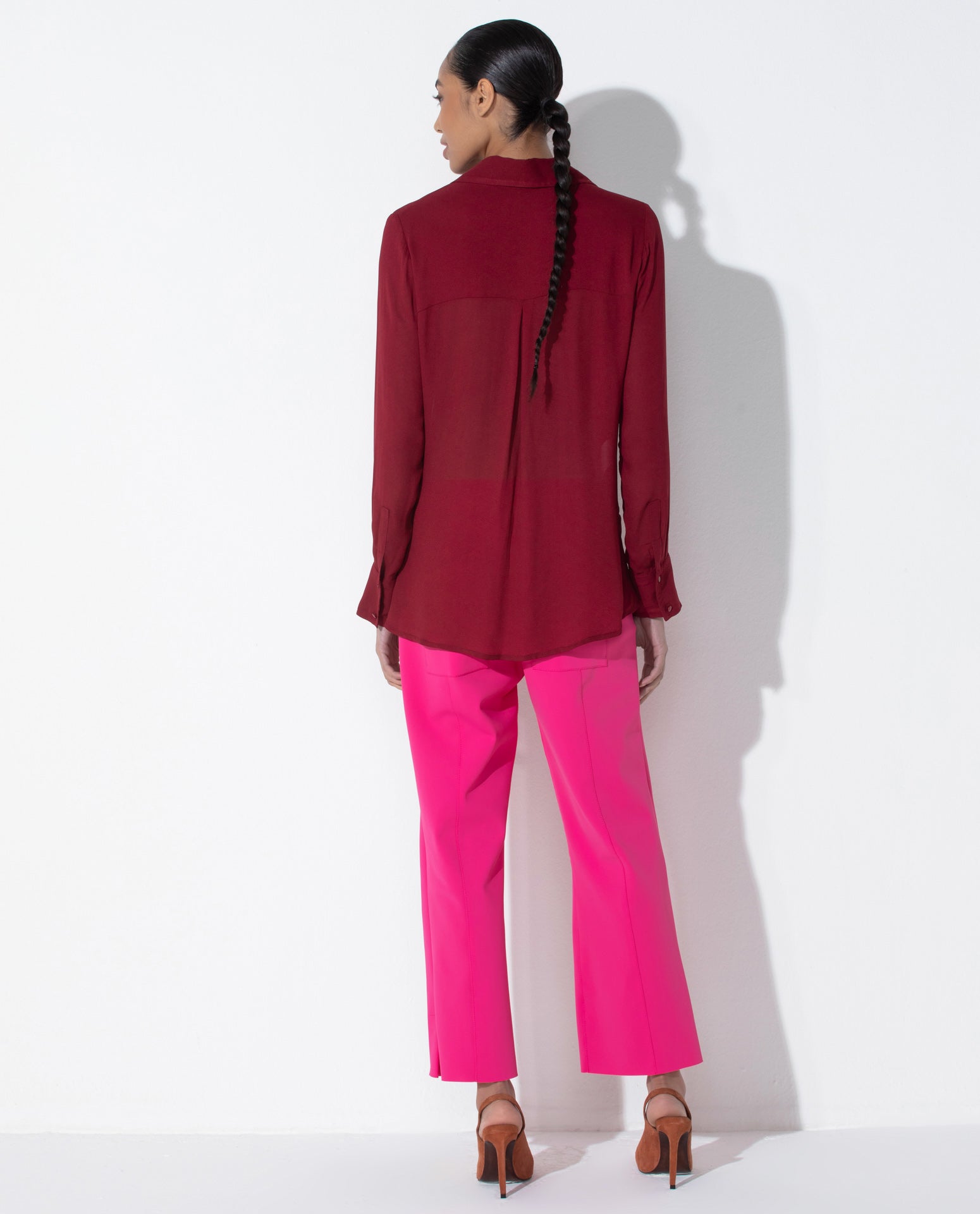 Camisa Lafort Slim Melinda Crepe Leve London Stories