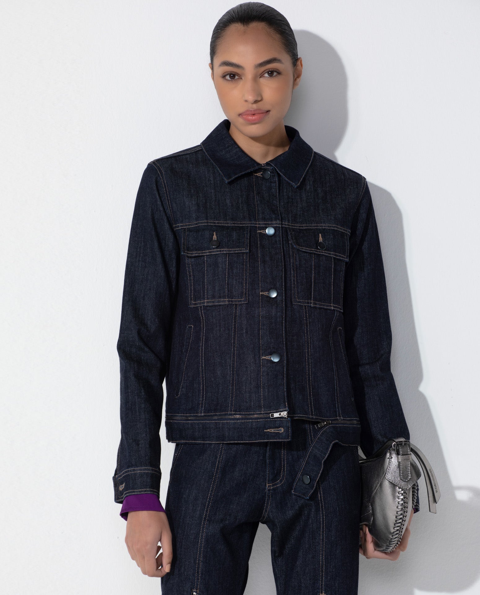 Jaqueta Lafort Com Zíper Amber Jeans