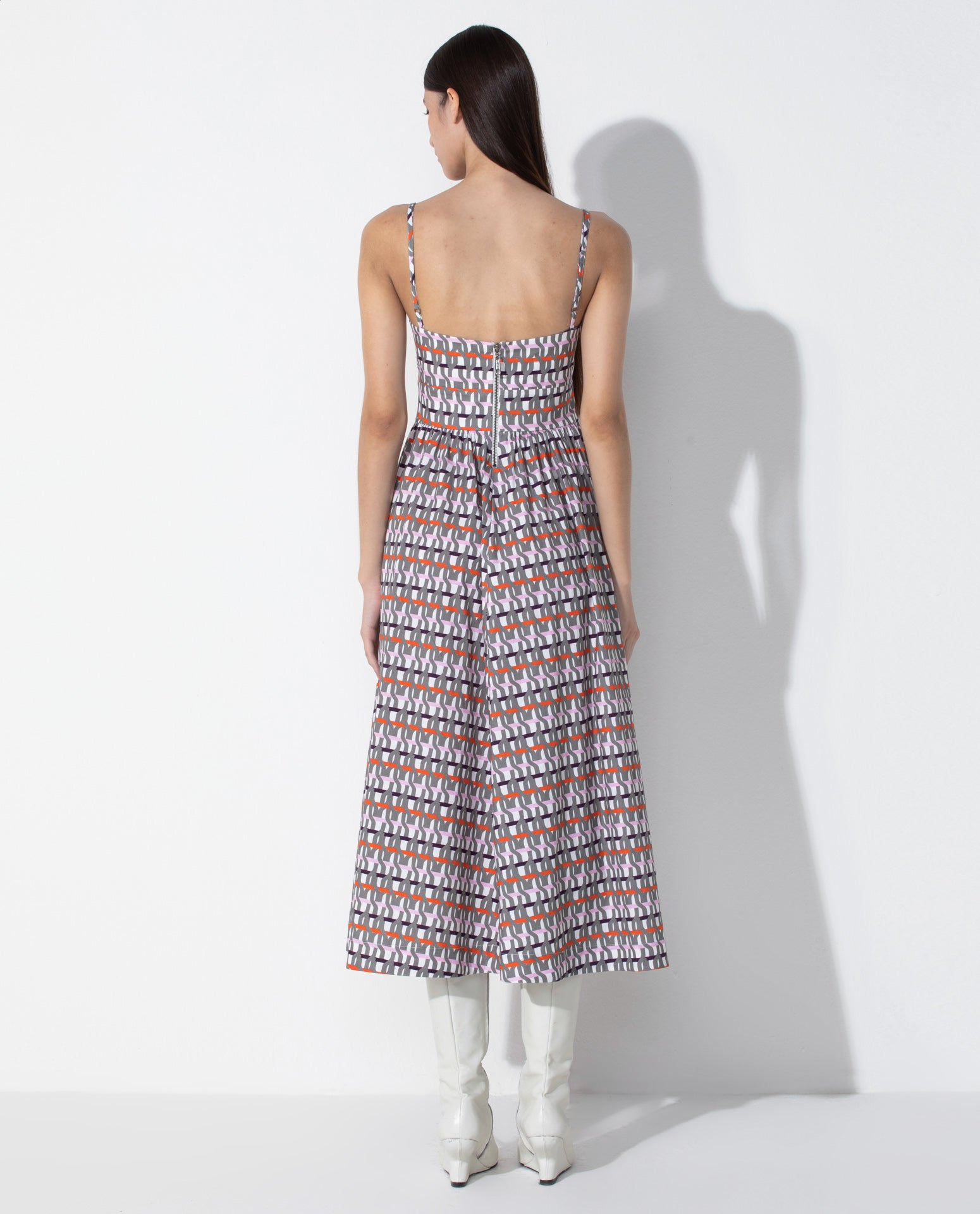 Vestido Lafort Midi Florence Tricoline Estampado London Stories