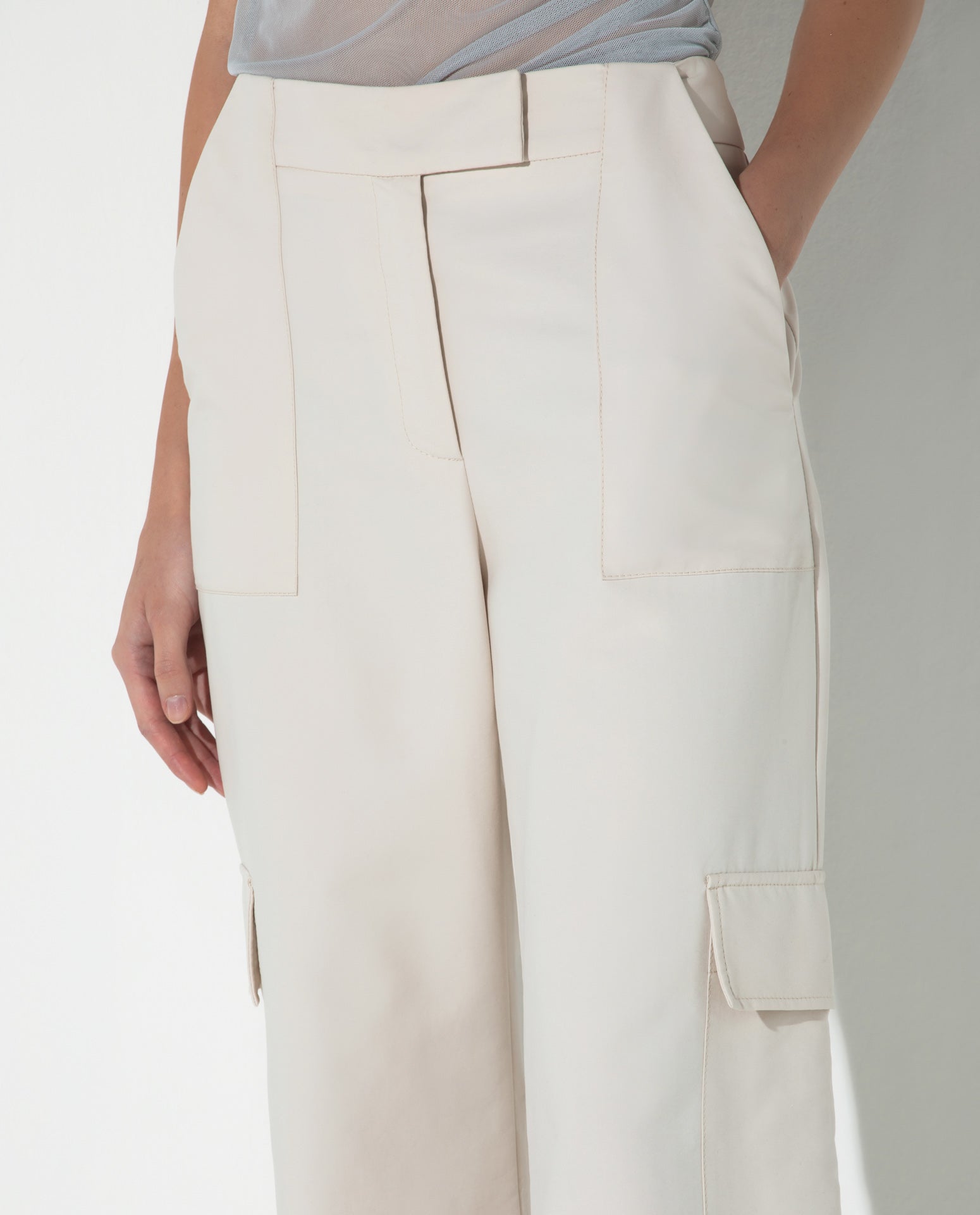 Calça Lafort Com Bolsos Hilary Cotton Twill