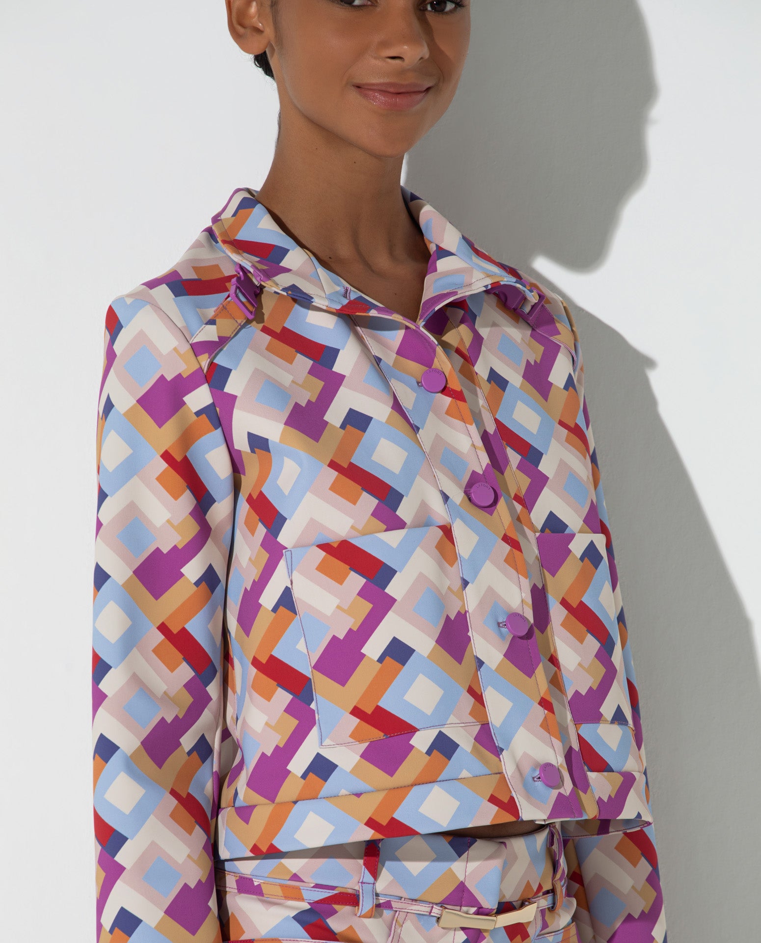 Casaco Lafort Com Bolsos Aldyne Technoblock® Estampado