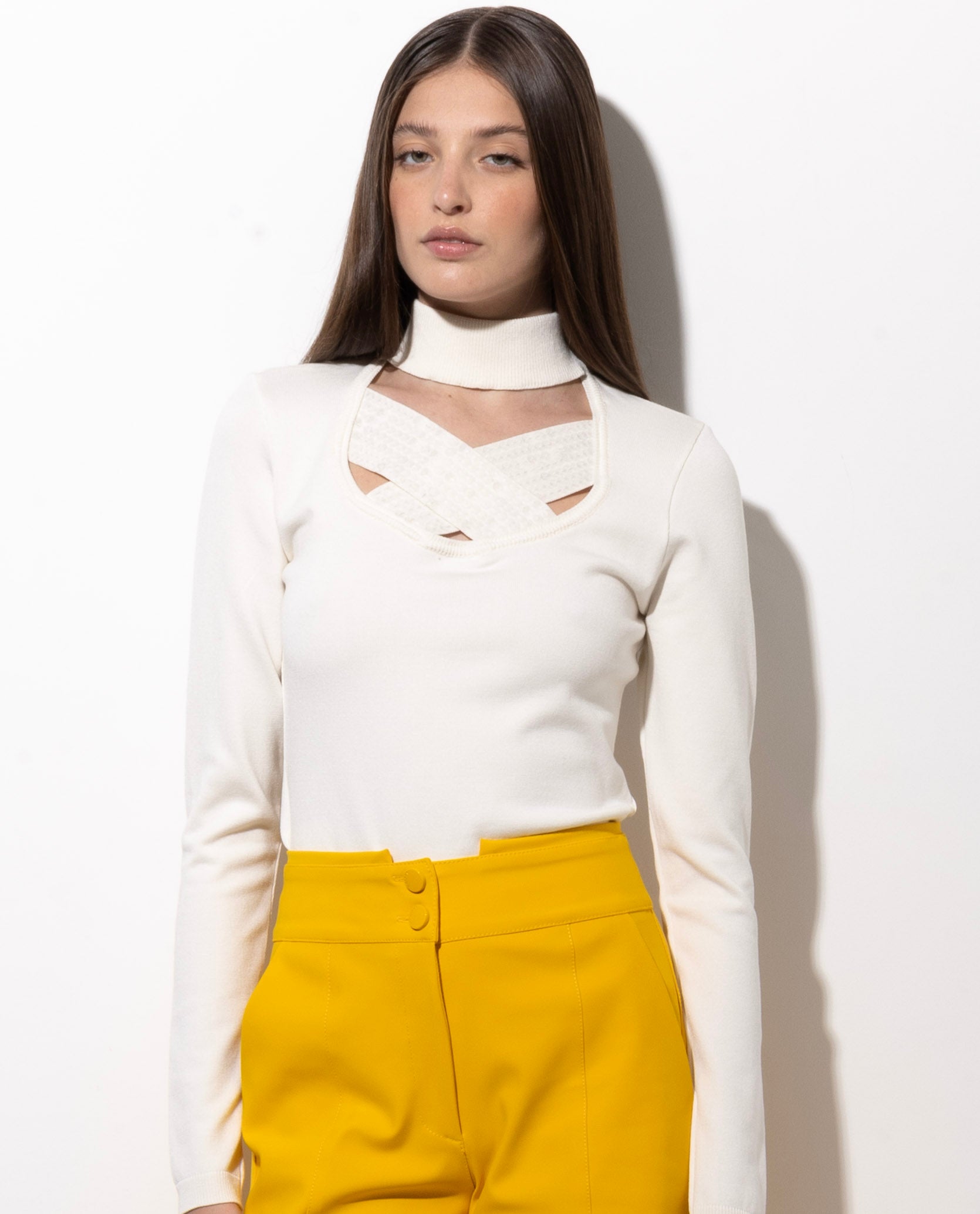 Blusa Lafort Gola Alta Giuliana Tricot