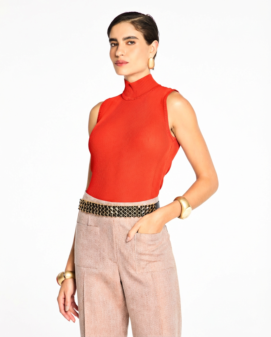 Blusa Lafort Gola Alta Raissa Tricot