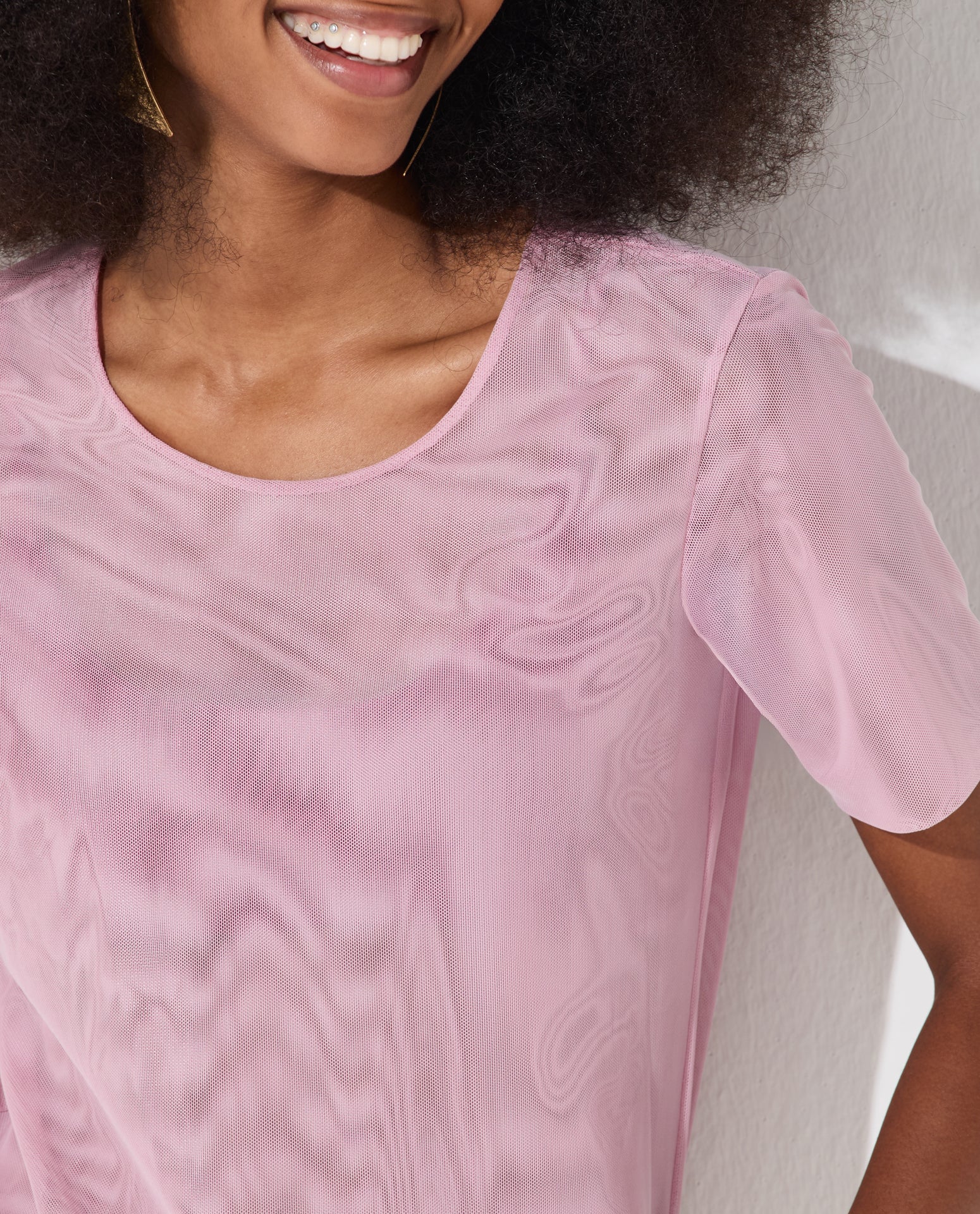 Blusa Lafort Manga Curta Tamires Tela Block