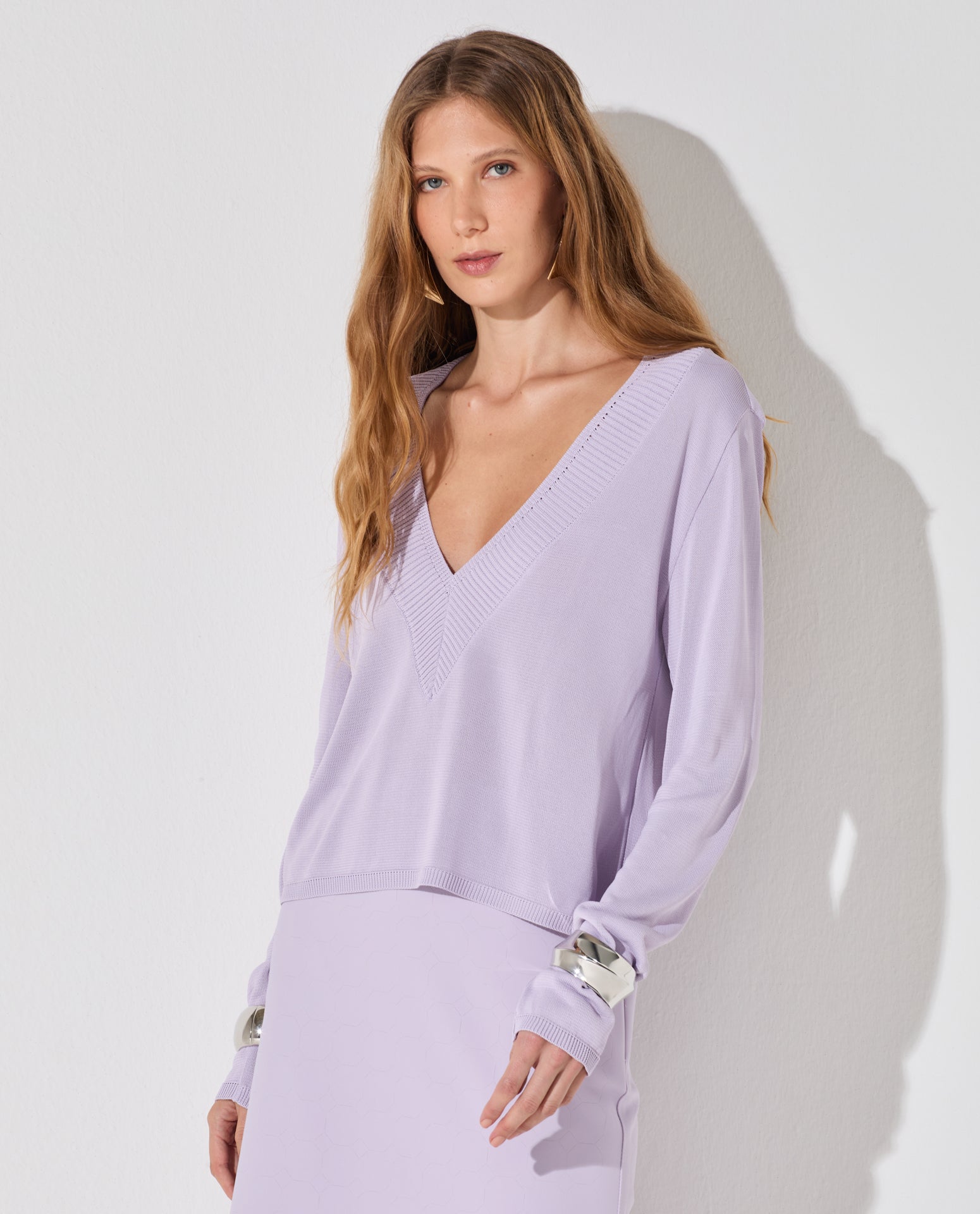 Blusa Lafort Decote V Thelma Tricot