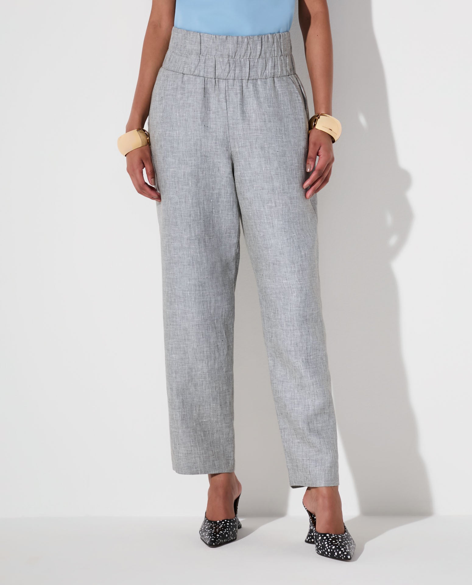 Calça Lafort Com Elástico Emiliana Linho