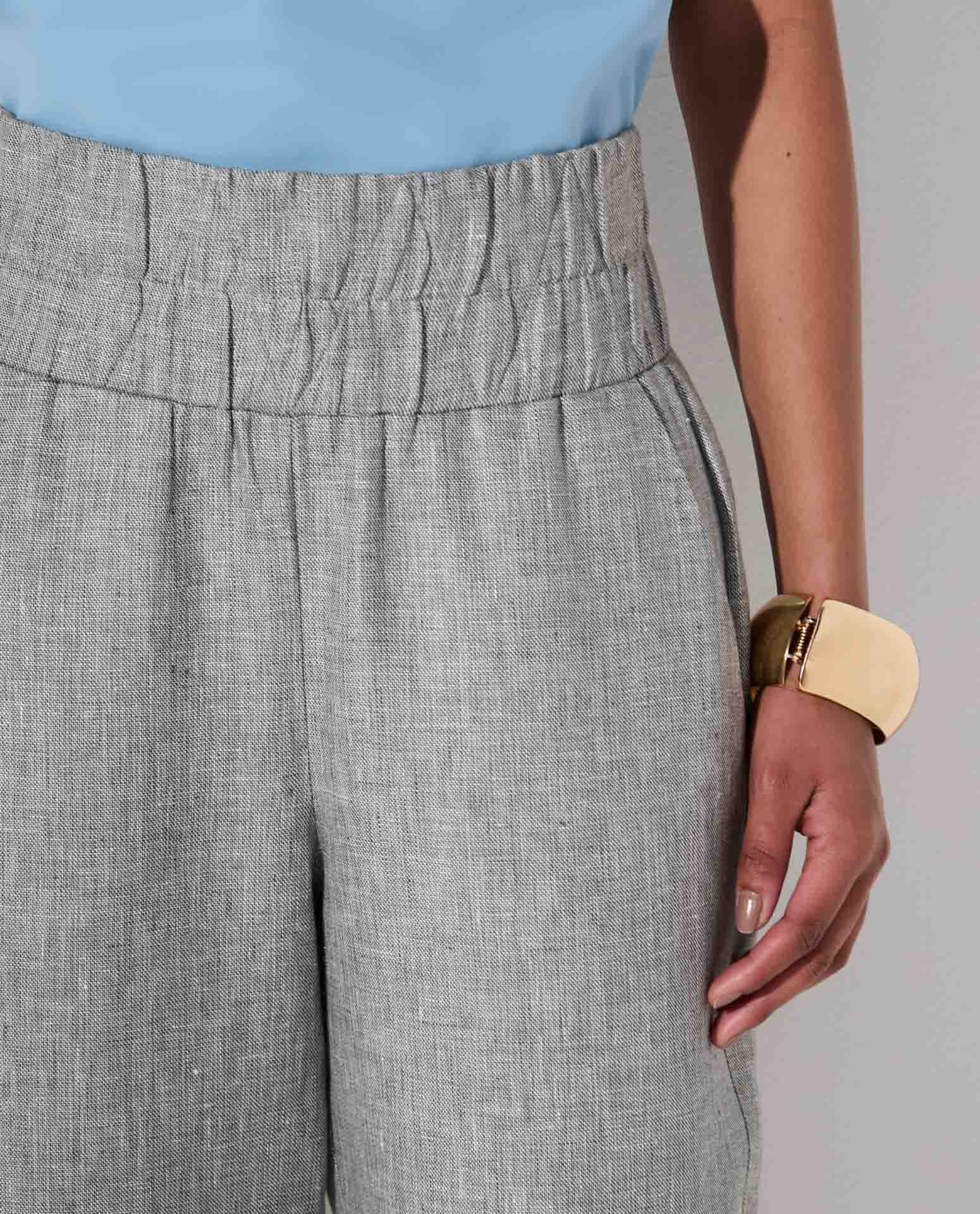 Calça Lafort Com Elástico Emiliana Linho