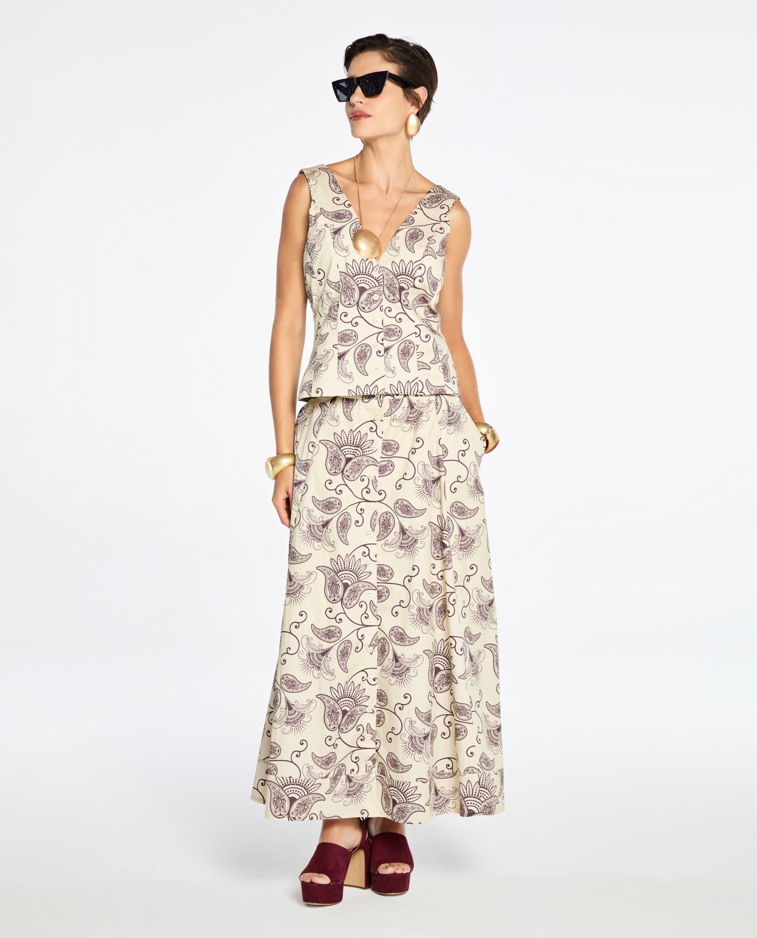 Saia Lafort Midi Tati High Cotton Estampado