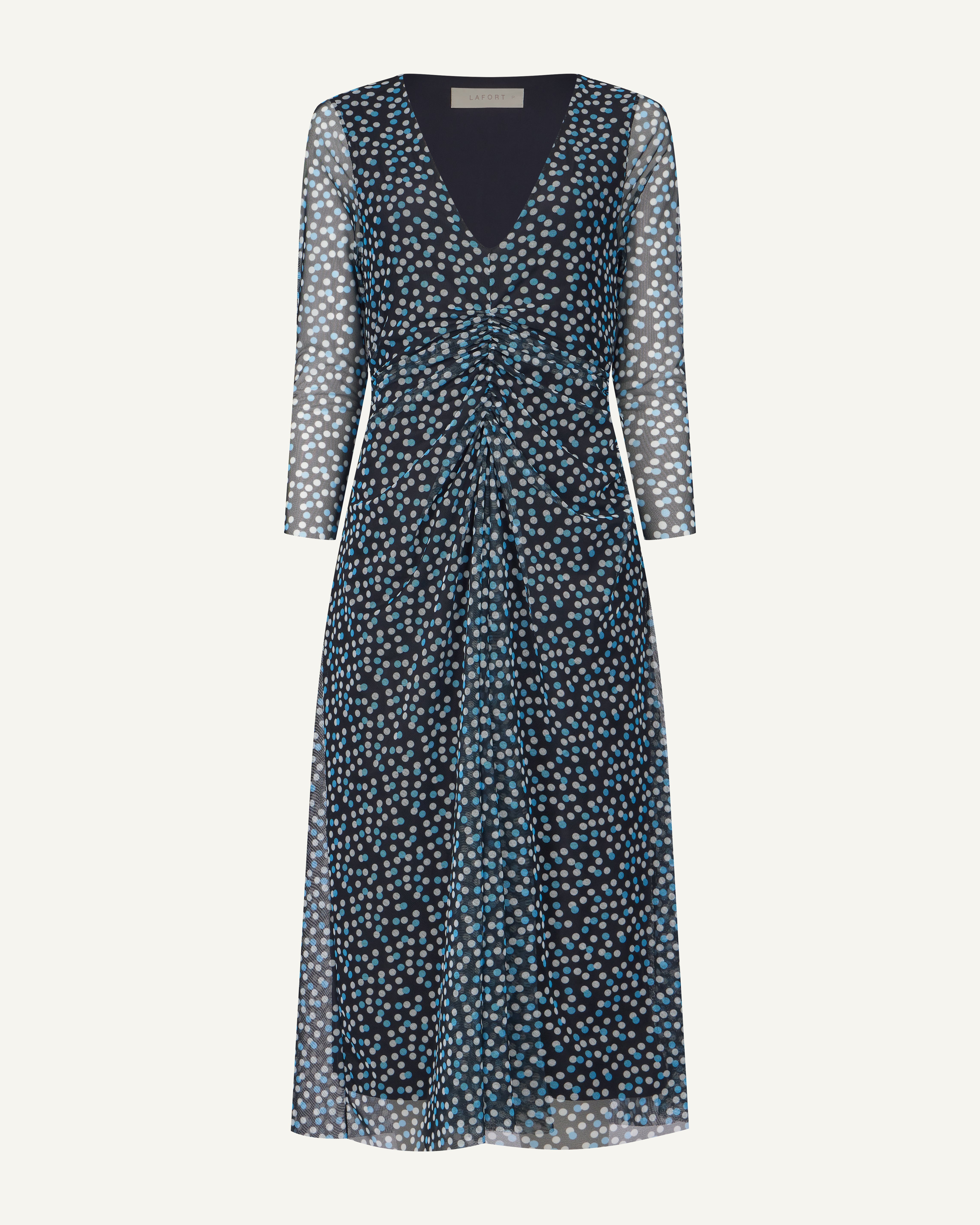 Vestido Lafort Midi Emi Tela Block Estampado
