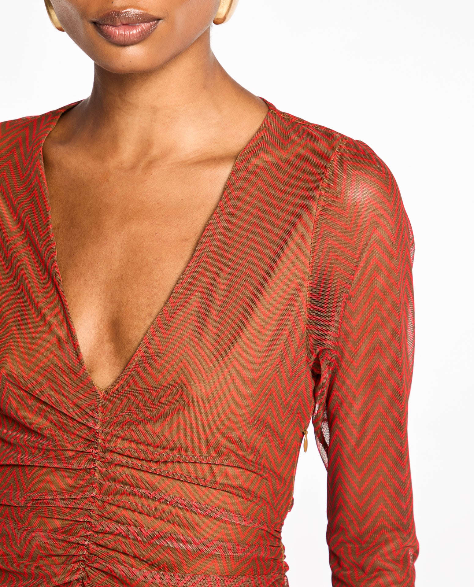 Vestido Lafort Midi Emi Tela Block Estampado