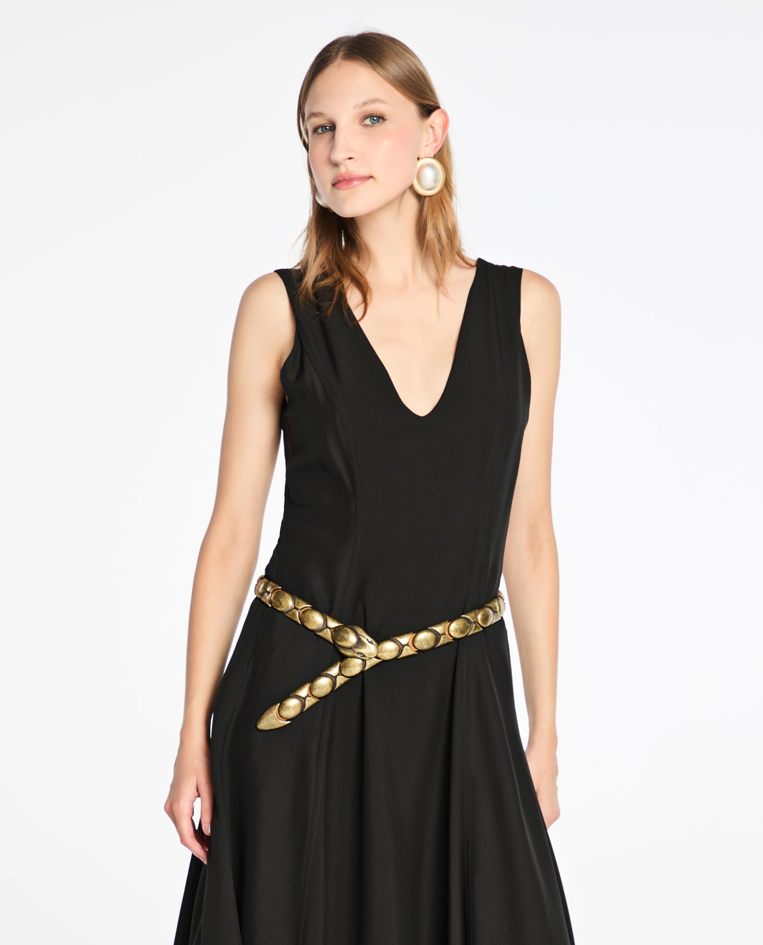 Vestido Lafort Recortes Assimétricos Carole Crepe Patou