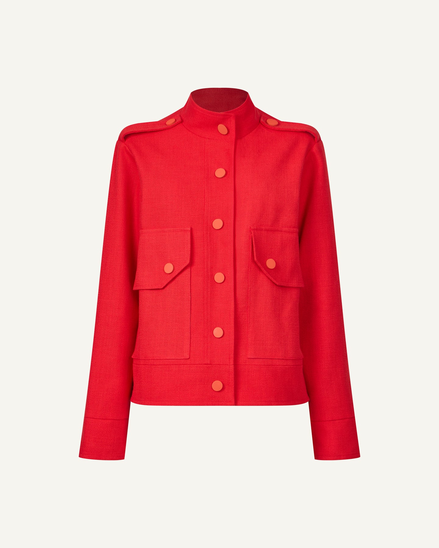 Jaqueta Lafort Botões Karen Alfaiataria Natural