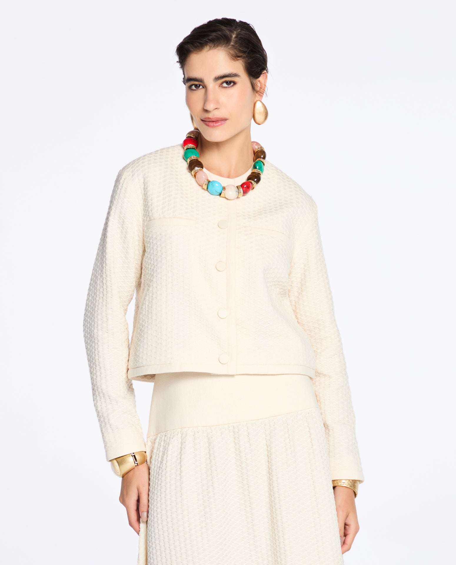 Jaqueta Lafort Bolsos Francisca Textura Natural