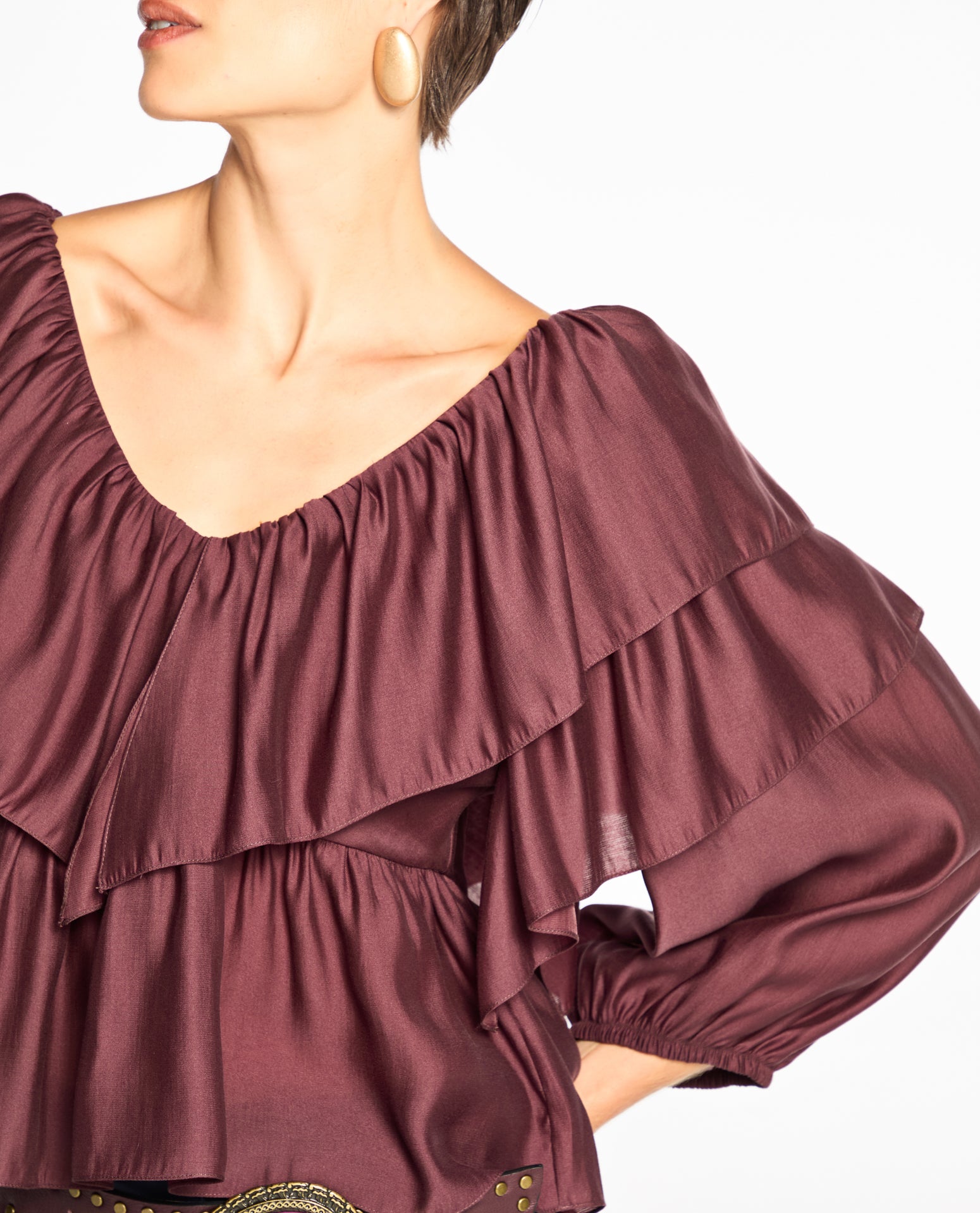 Blusa Lafort Babados Organza Josephine