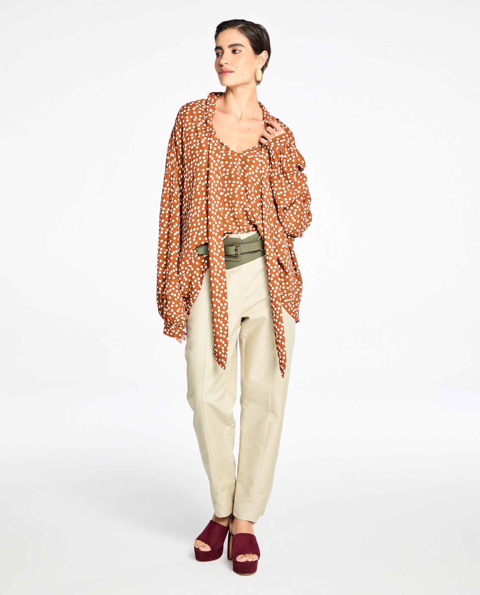 Blusa Lafort Solta Giselda Crepe Leve