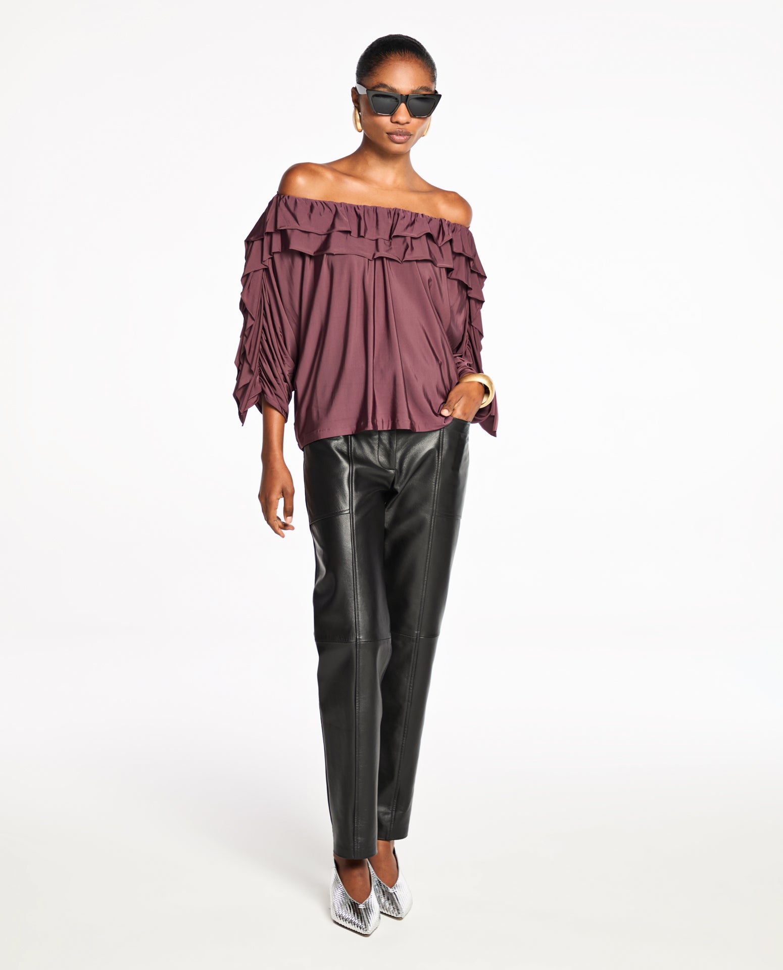 Blusa Lafort Babados Izza Jersey