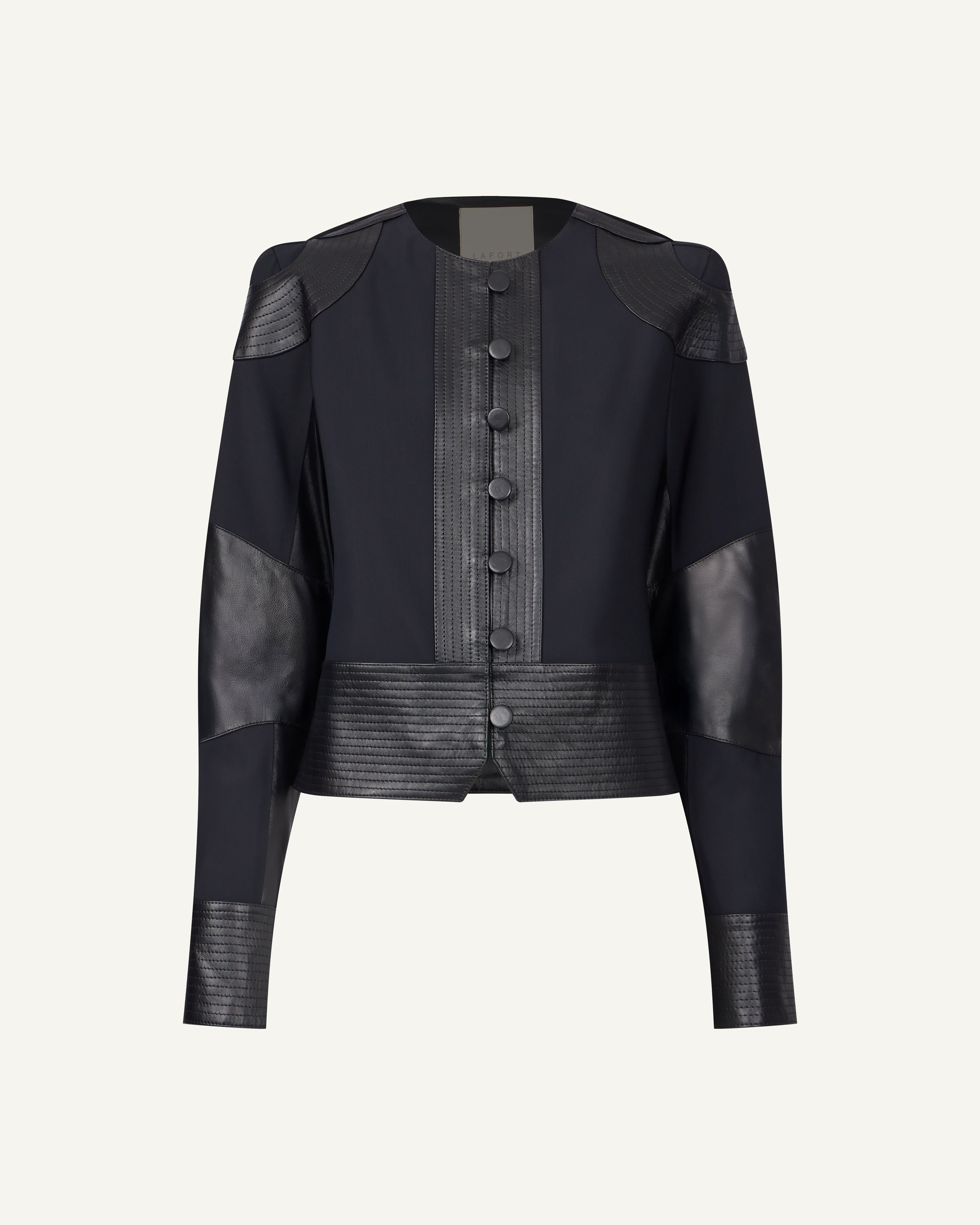 Jaqueta Lafort Com Block Bonnie Couro