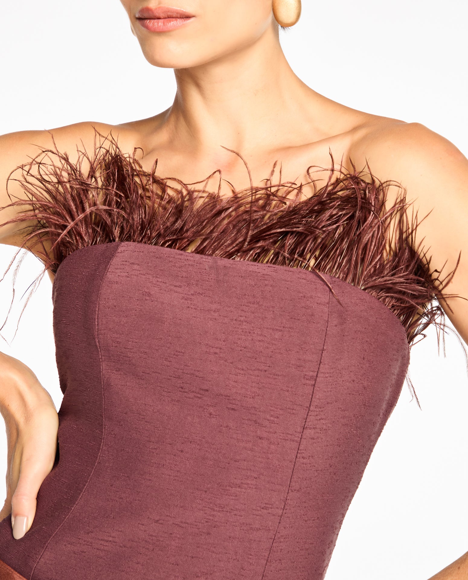 Top Com Plumas Jolie Shantung