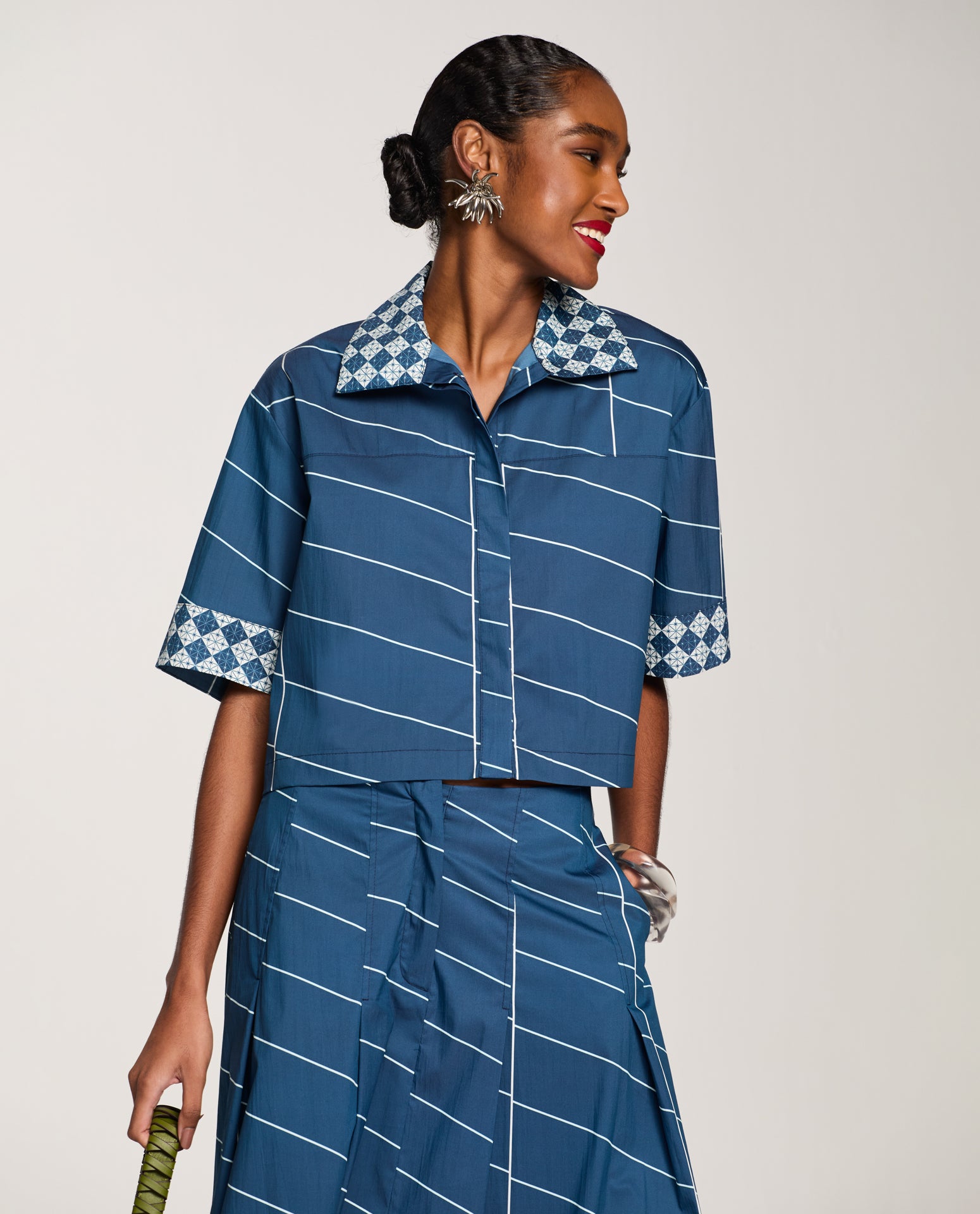 Camisa Lafort Manga Curta Djanira High Cotton Estampado