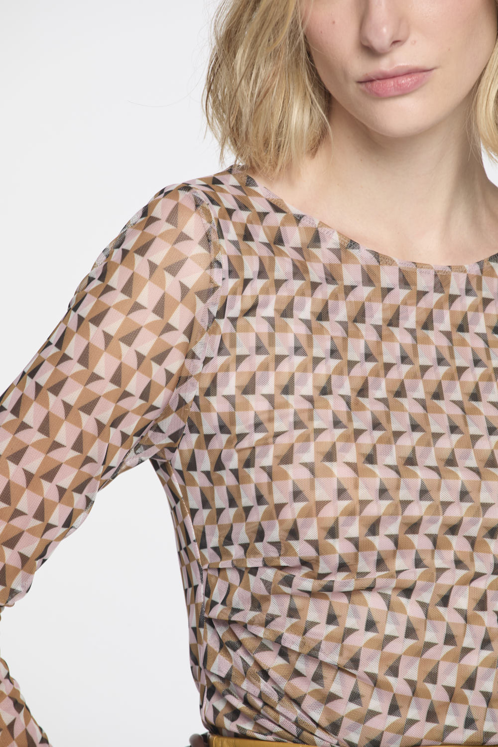 Blusa Lafort Assimétrica Mary Tela Block Estampado