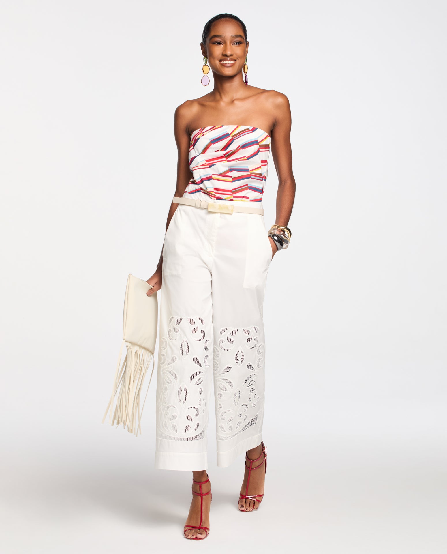 Top Lafort Sem Alças Carmen High Cotton Estampado