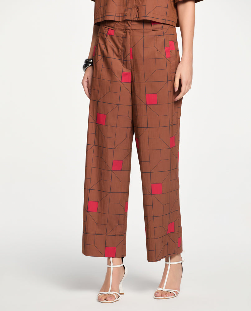 Calca Lafort Reta Carmen High Cotton Estampado