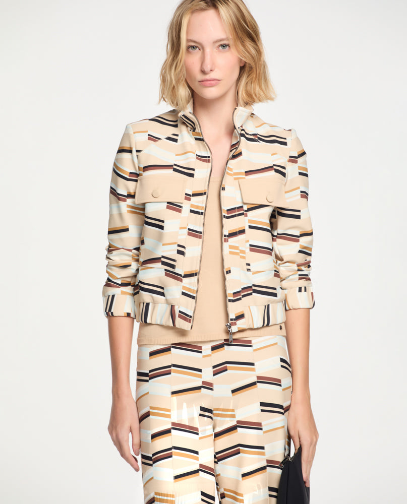 Jaqueta Lafort Bomber Odete Technoblock® Estampada