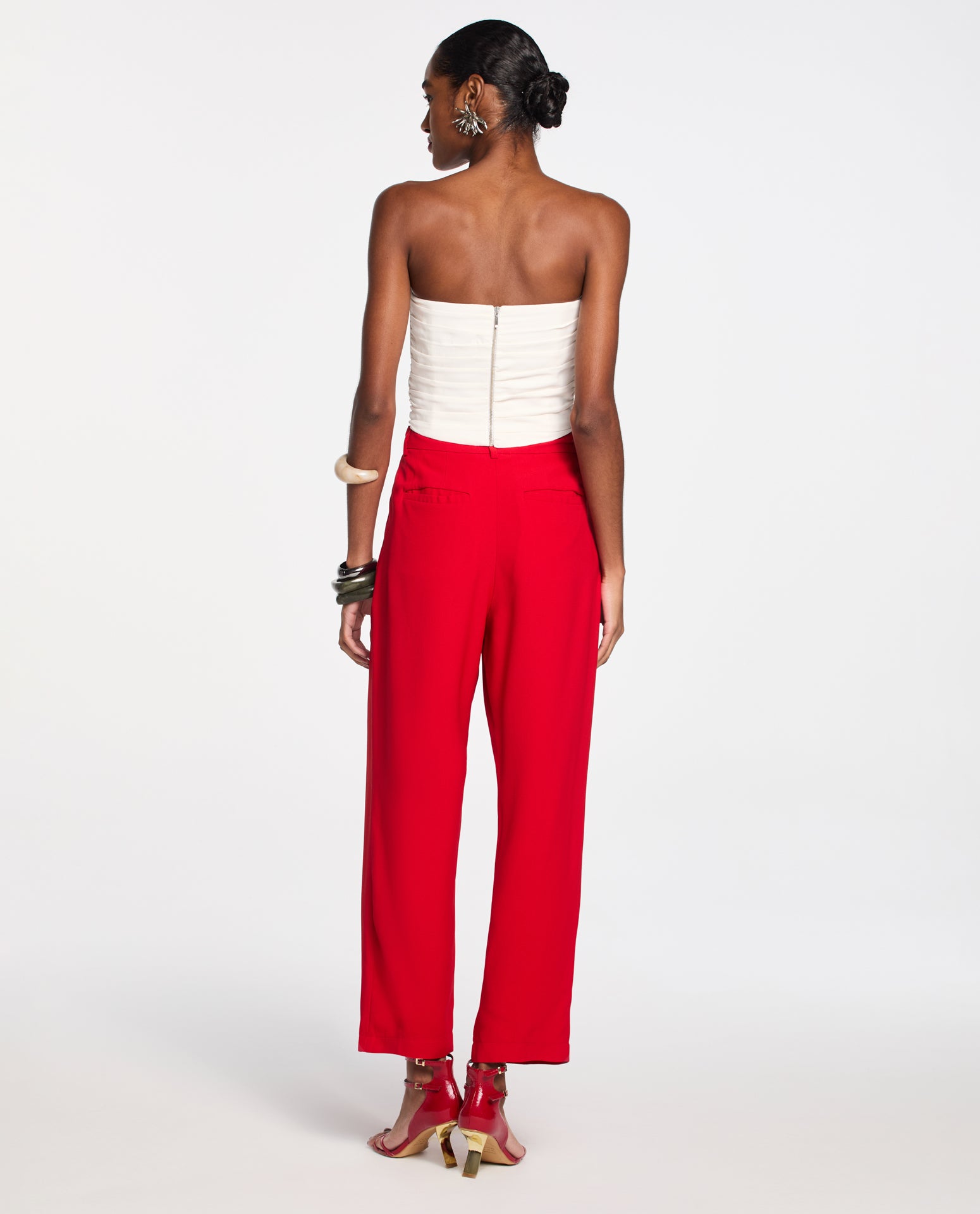 Calça Lafort Com Pregas Alcione Crepe