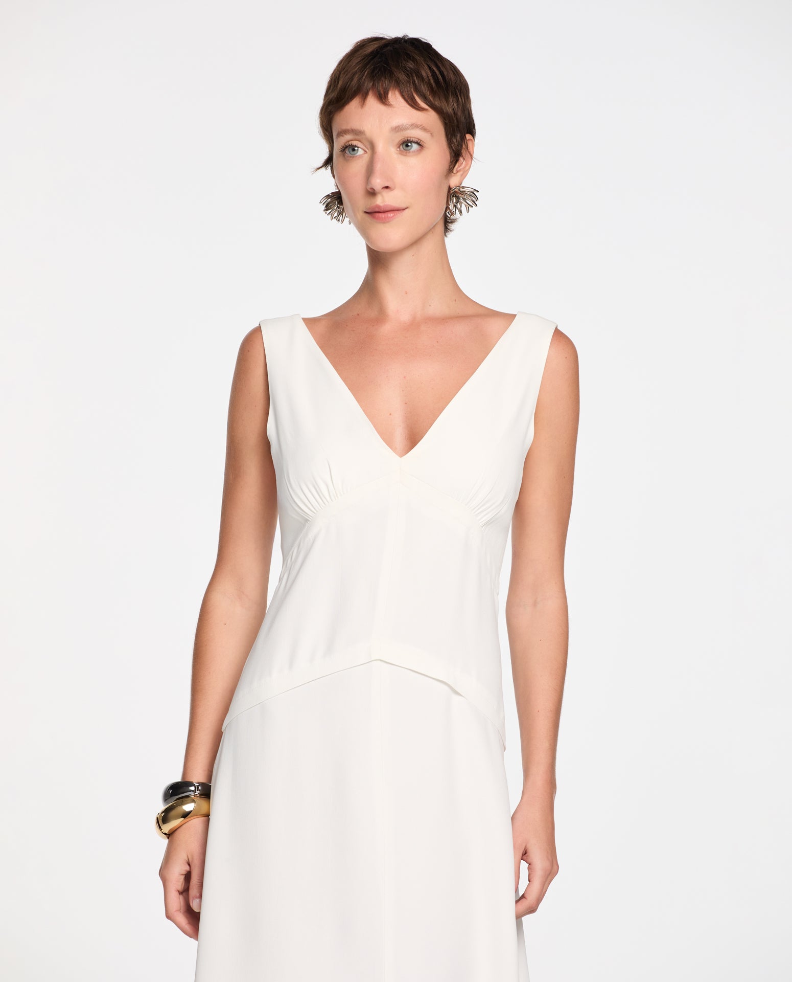 Vestido Lafort Decote V Frida Crepe