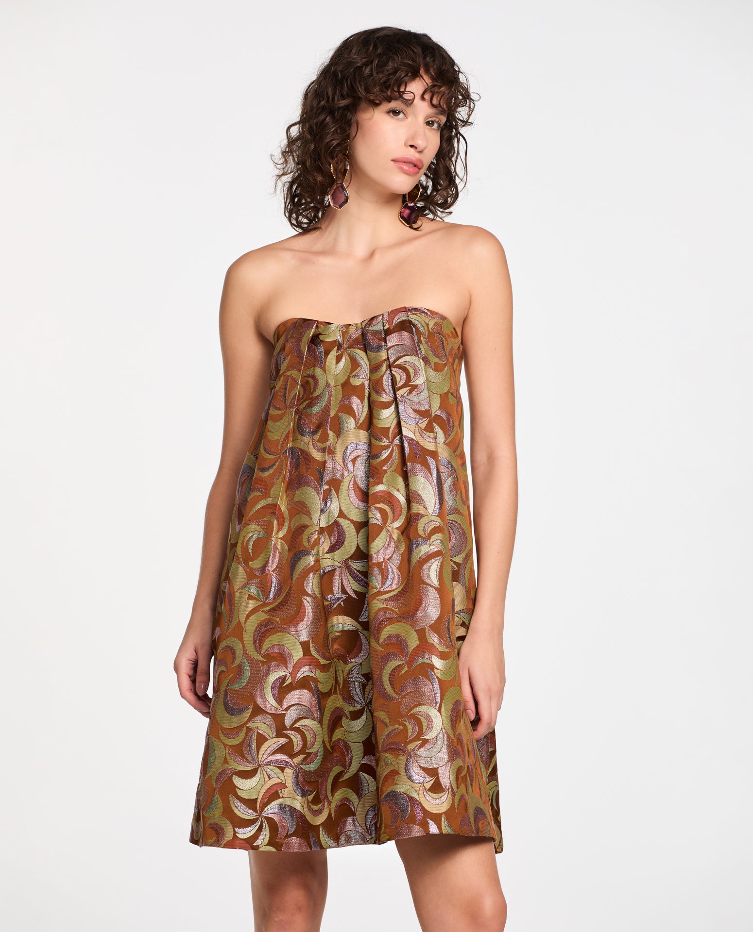 Vestido Lafort Curto Sem Mangas Elaine Jacquard