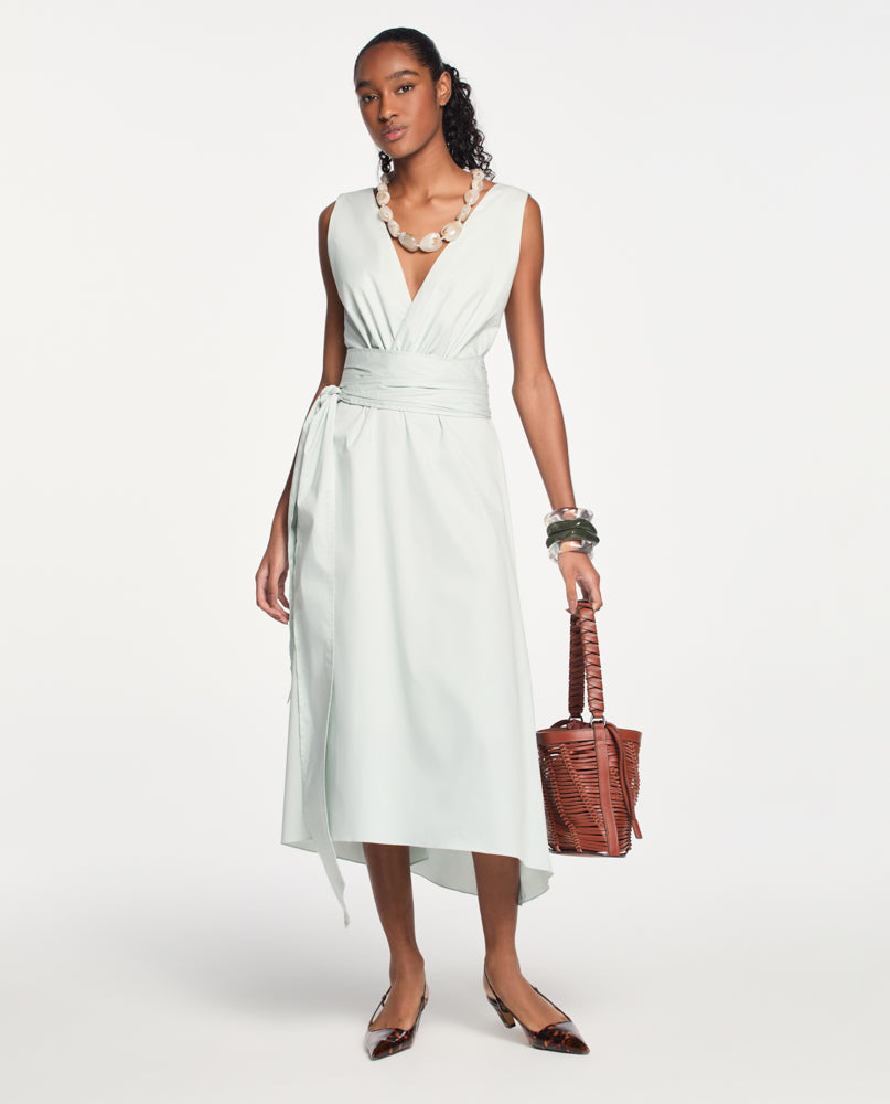 Vestido Lafort Faixa Cintura Marlene Tricoline