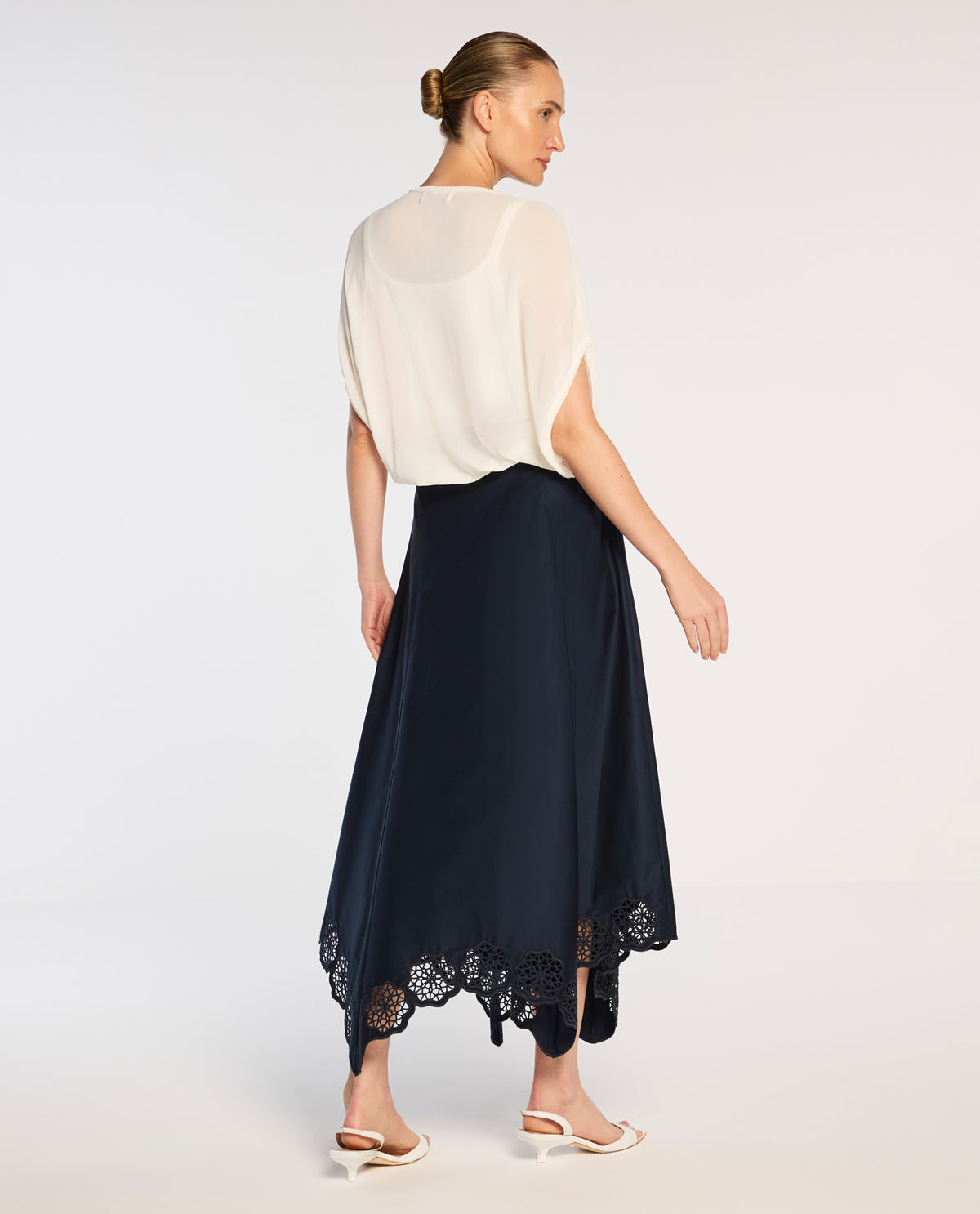 Saia Lafort Com Bordado Loren High Cotton