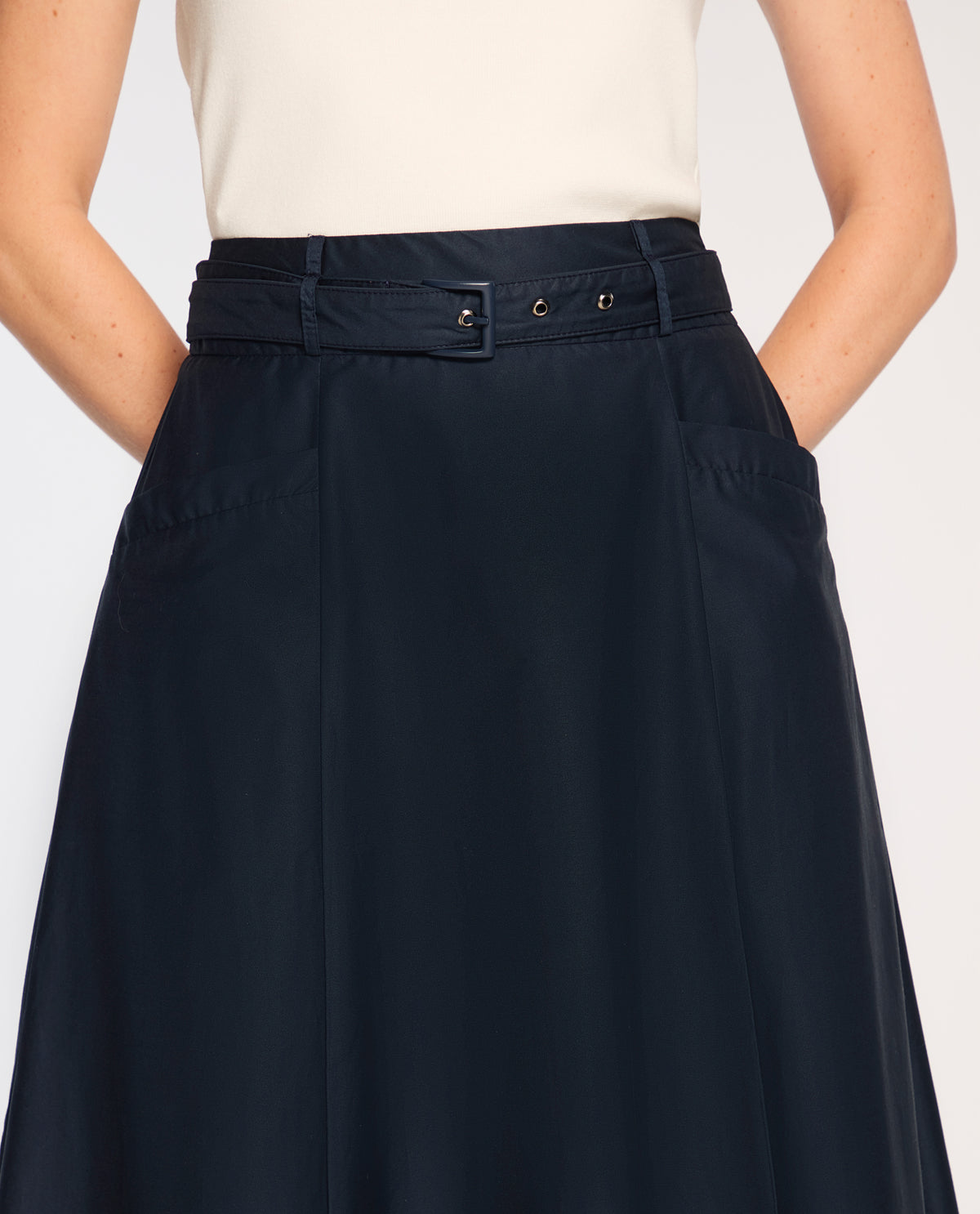 Saia Lafort Com Bordado Loren High Cotton
